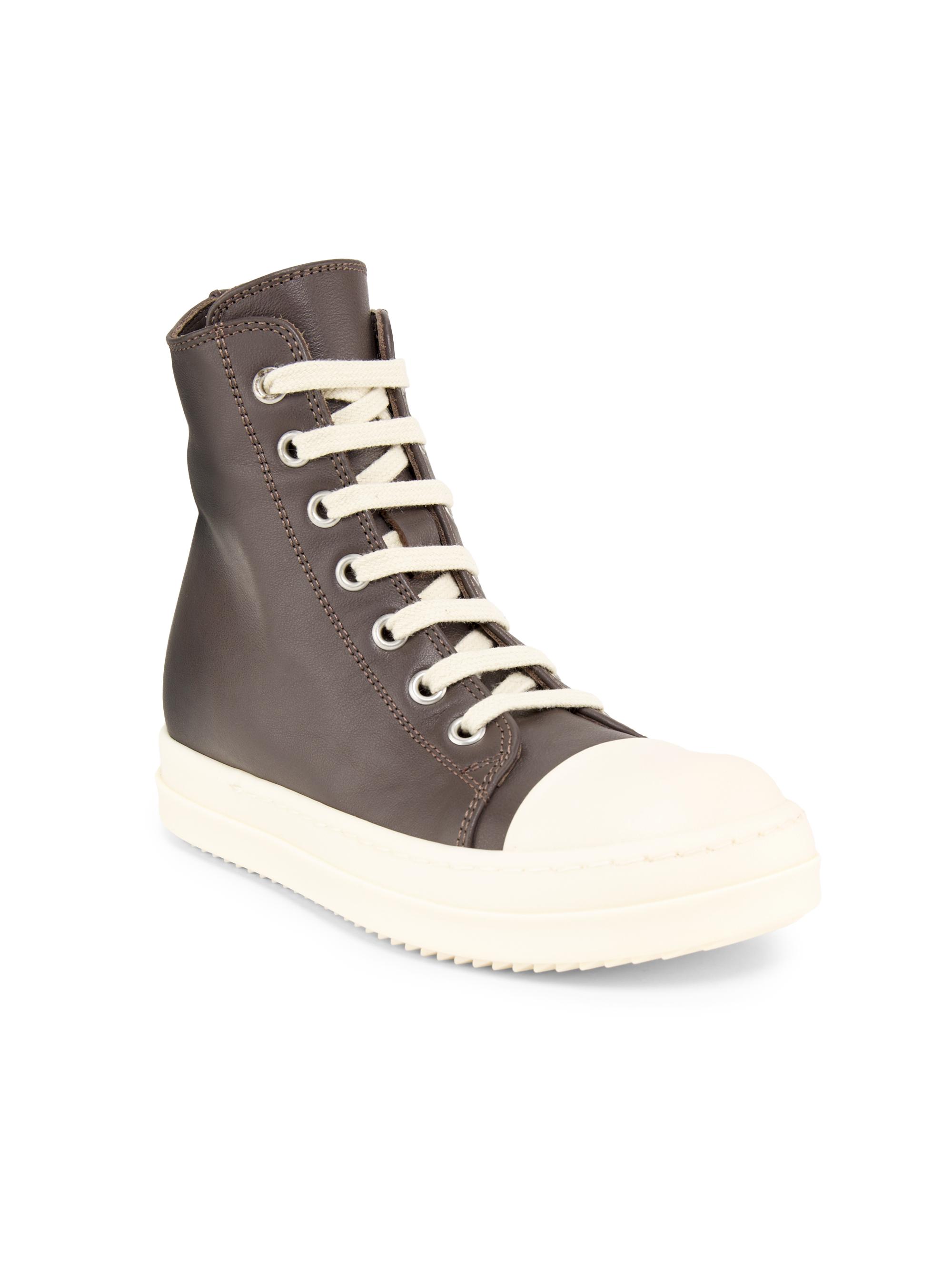 Rick Owens Little Kid's Leather High-Top Sneakers - Milk 10 (Toddler)