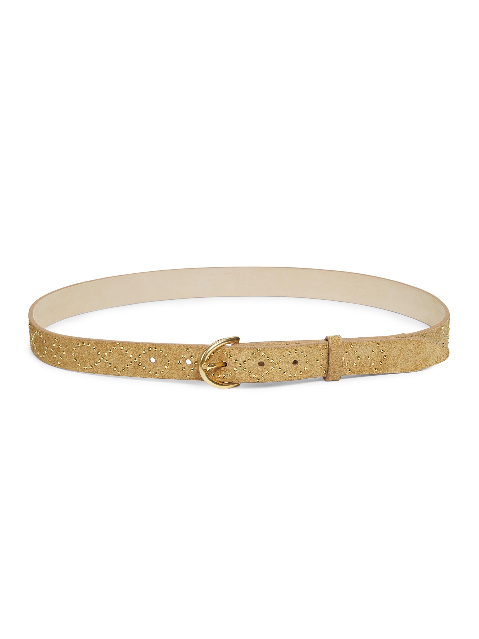 rag & bone Women's Maisie Studded Leather Belt - Caramel