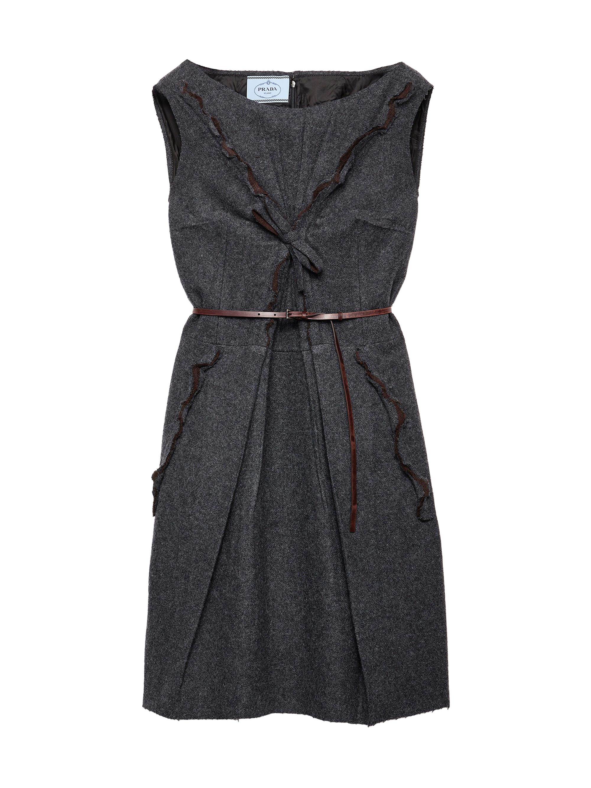Prada Women's Shetland Wool Dress - Grey