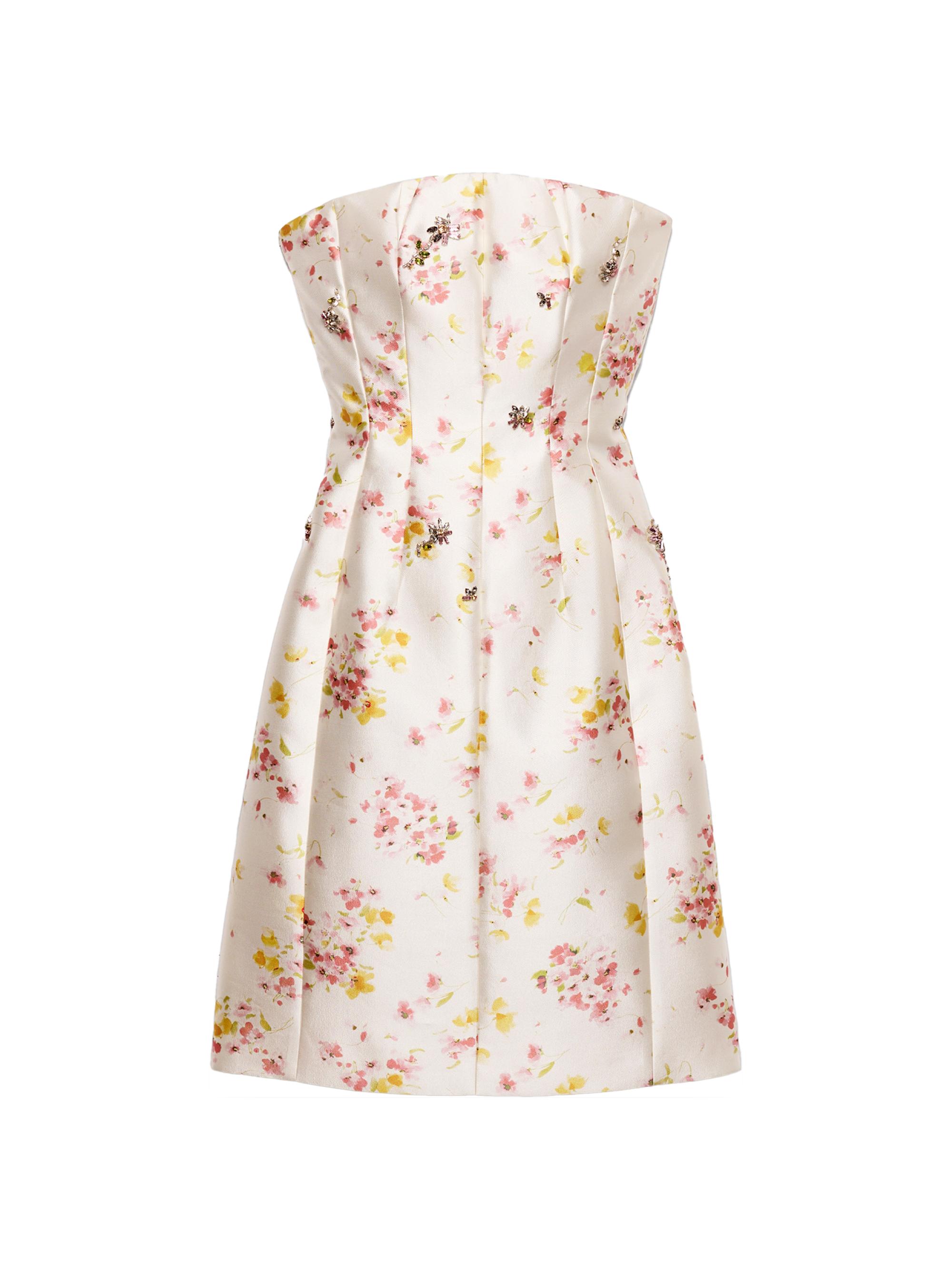 Prada Women's Floral Print Silk and Wool Dress - Pink