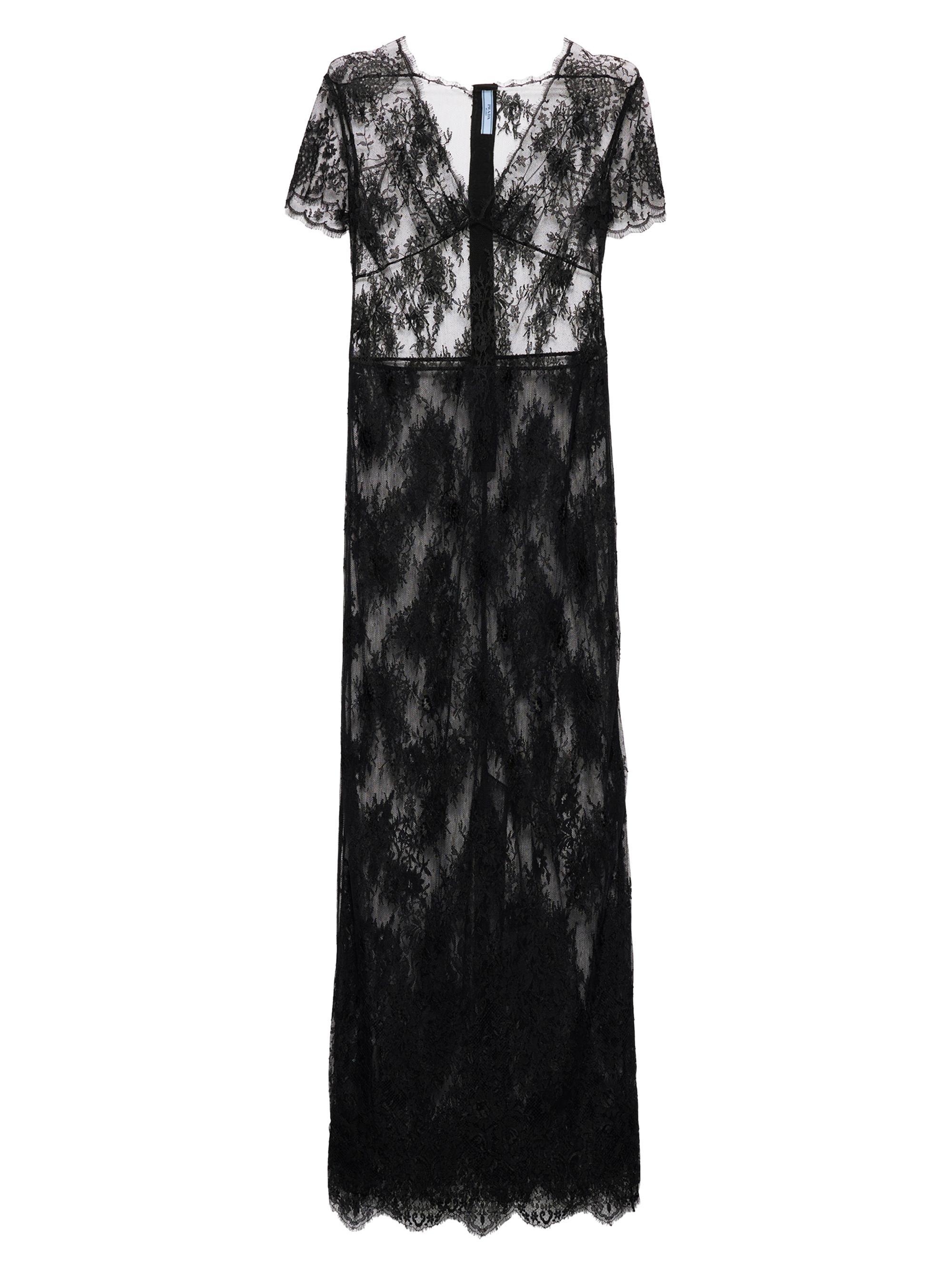 Prada Women's Long Lace Dress - Black