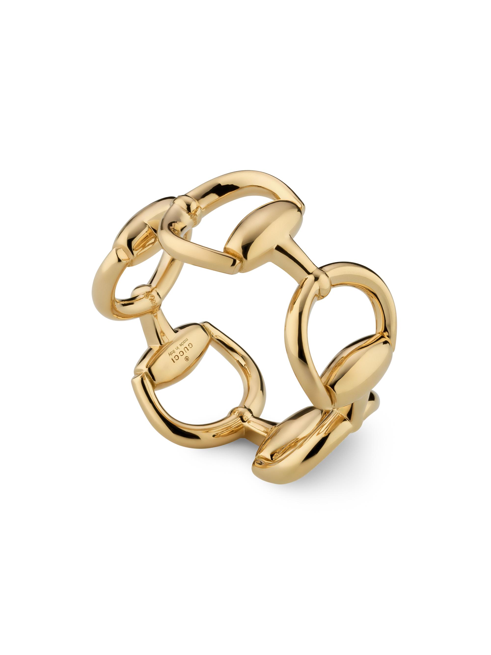 Gucci Women's 18K Yellow Gold Horsebit Ring - Gold