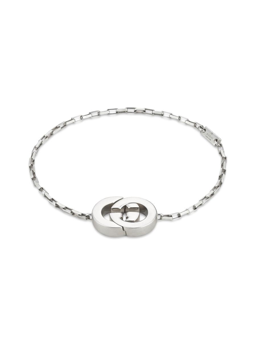 Gucci Gucci Interlocking Sterling Silver Bracelet | Saks Fifth Avenue