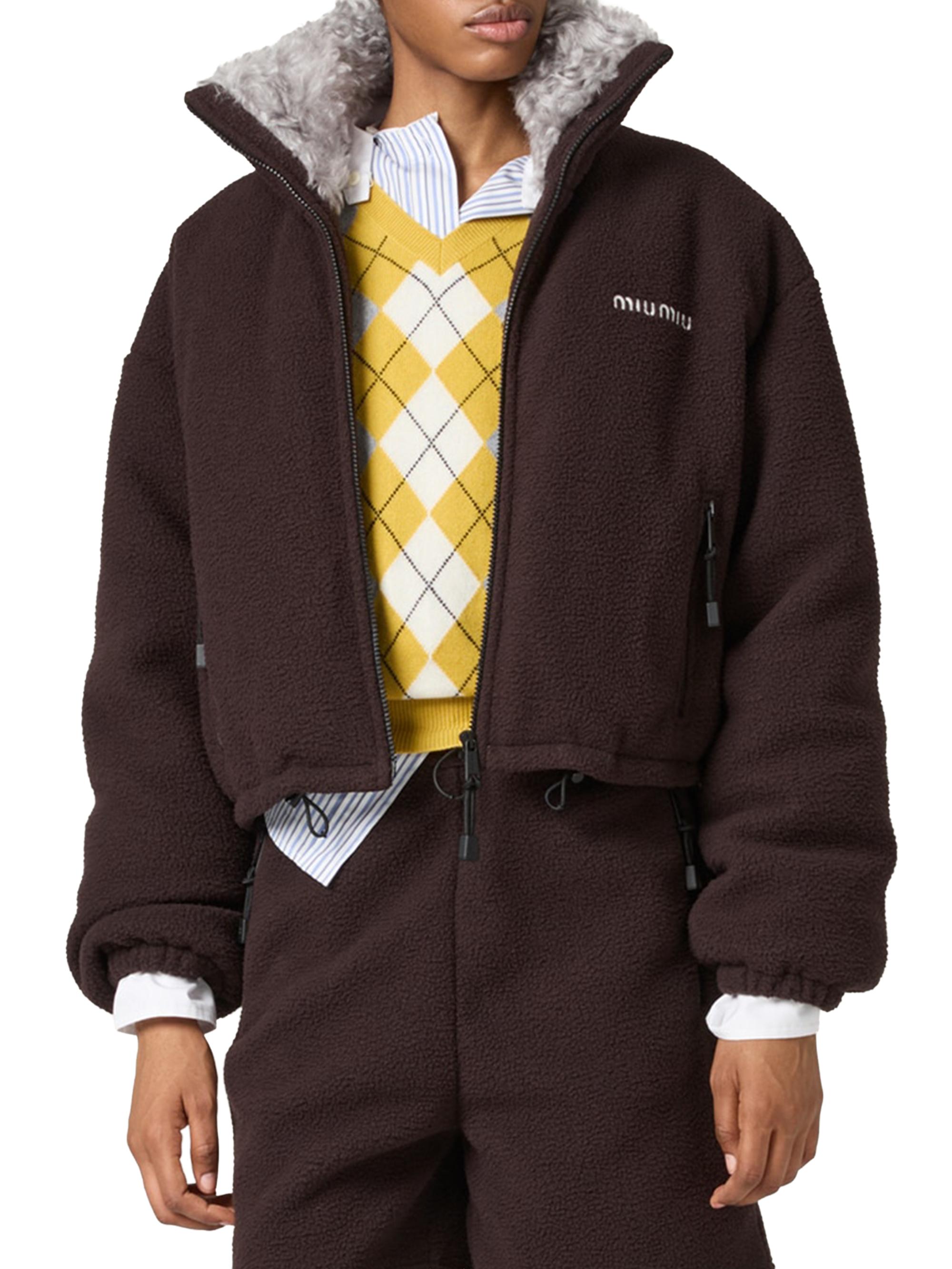 Miu Miu Fleece Down Jacket | Saks Fifth Avenue