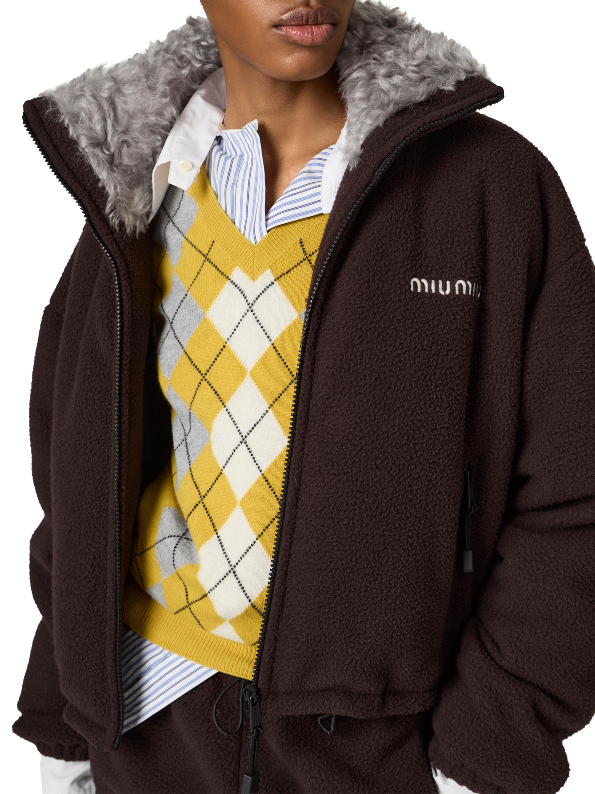 Miu Miu Fleece Down Jacket | Saks Fifth Avenue