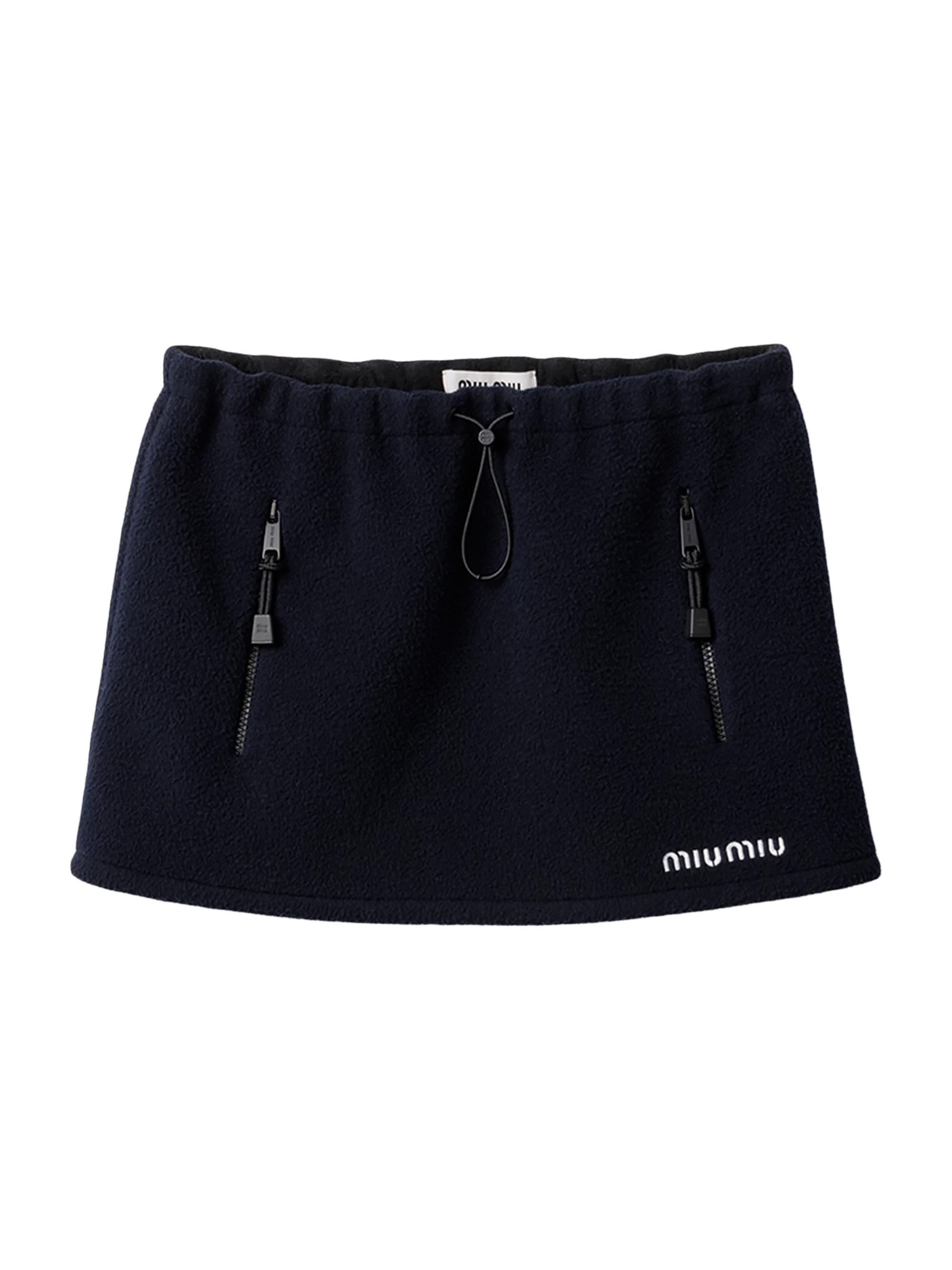 Miu Miu Women's Fleece Miniskirt - Blue
