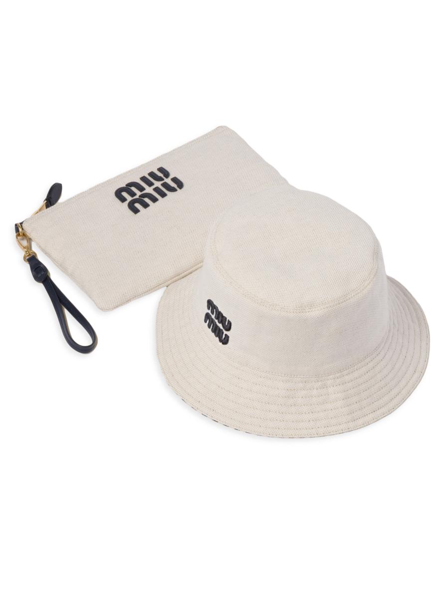 Miu Miu Reversible Hat with Pouch Saks Fifth Avenue