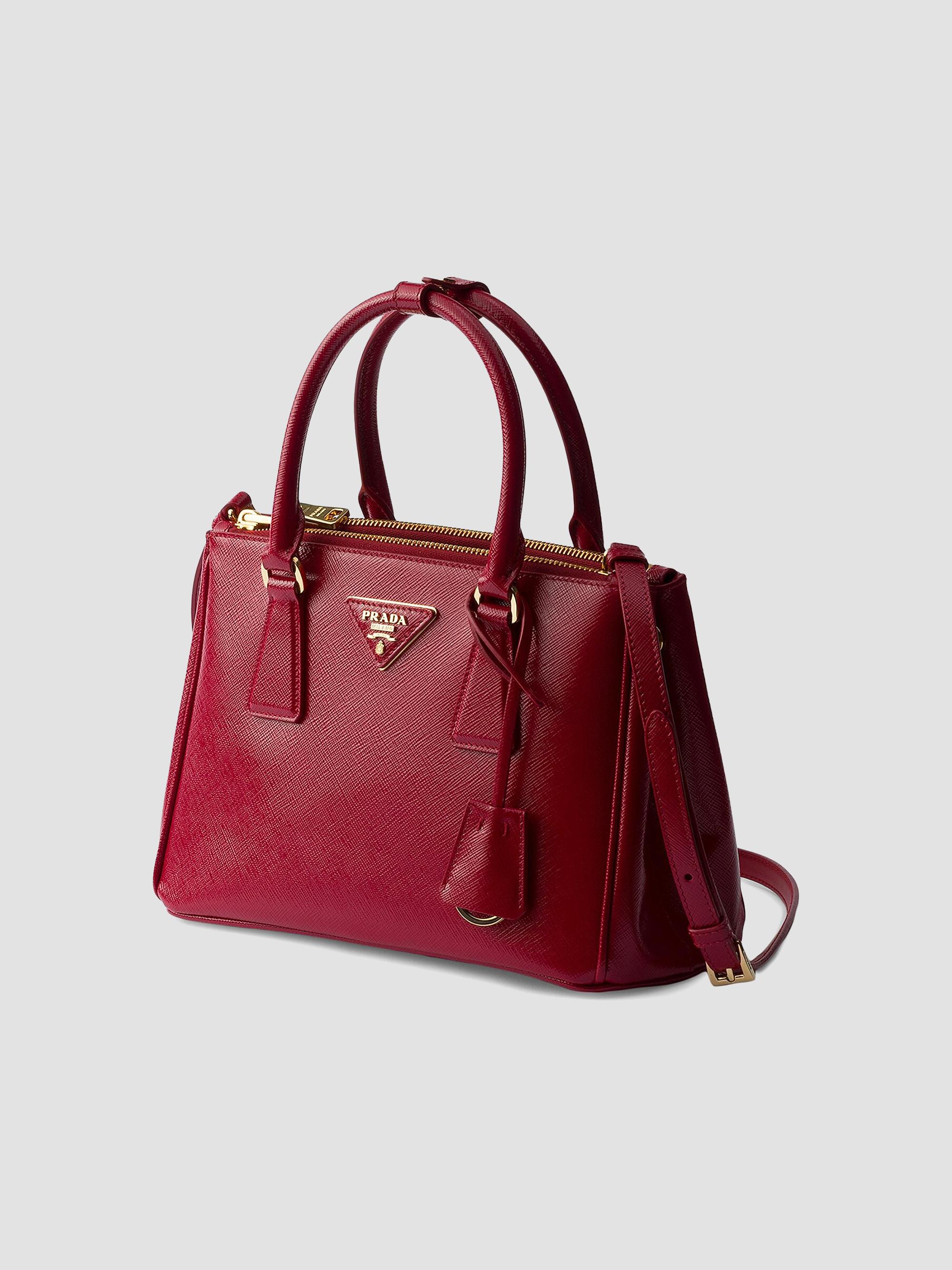 Prada Women's Galleria  Saffiano Leather Top Handle Bag - Red | Thumbnail 2
