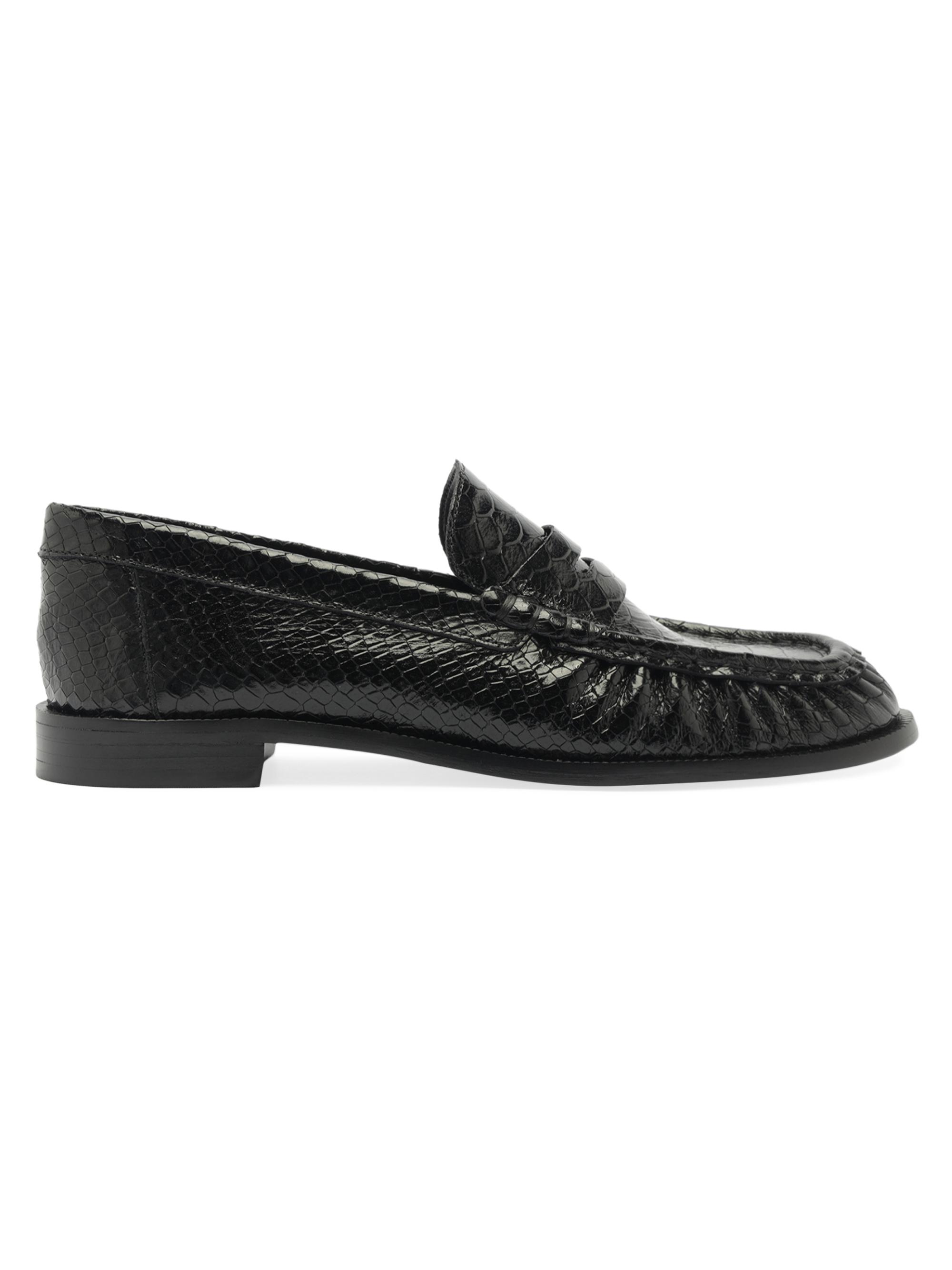 The Row Metallic Eel Skin Loafers | Saks Fifth Avenue