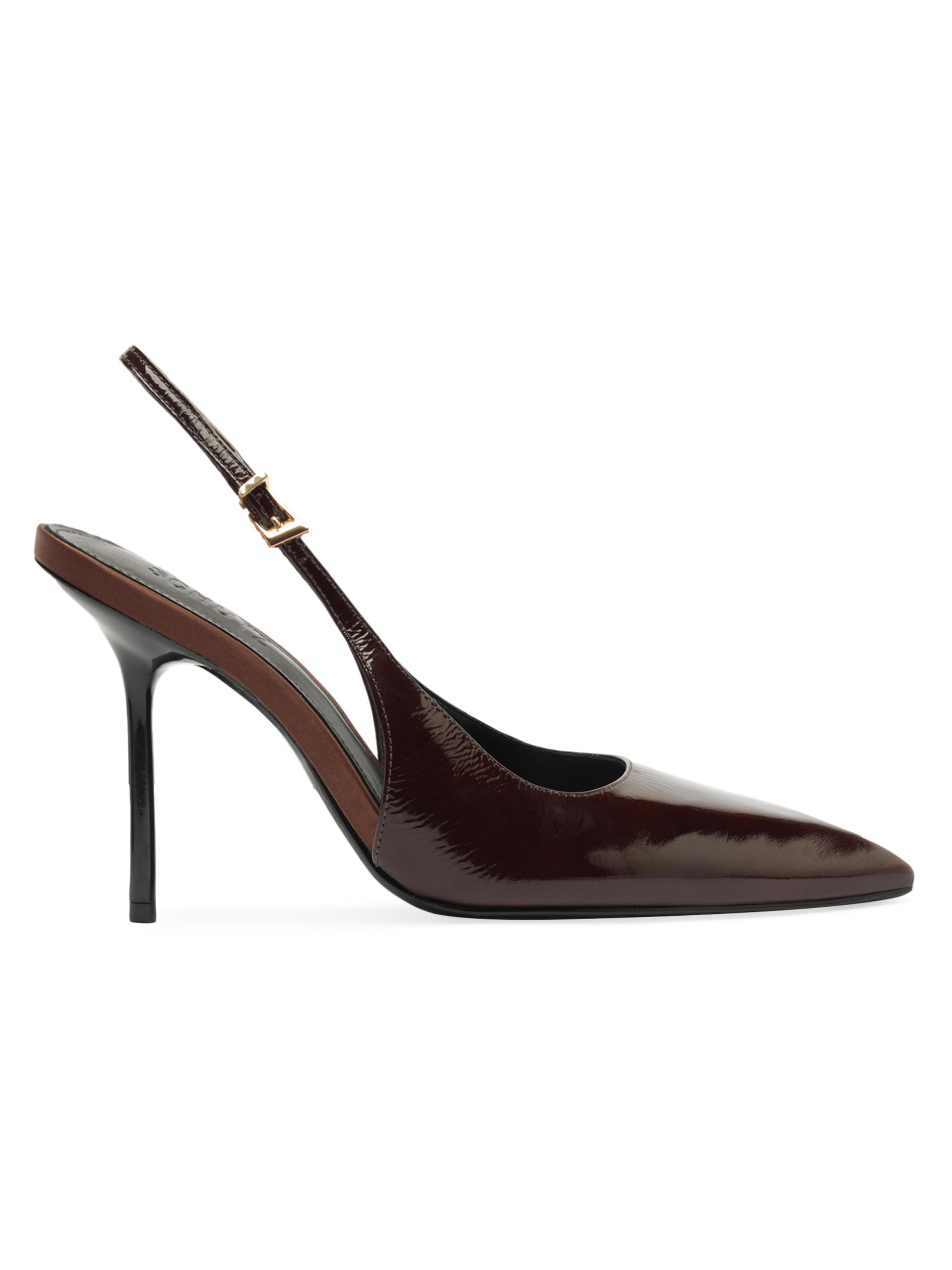 Schutz Leona 115MM Patent Leather Slingback Pumps | Saks Fifth Avenue