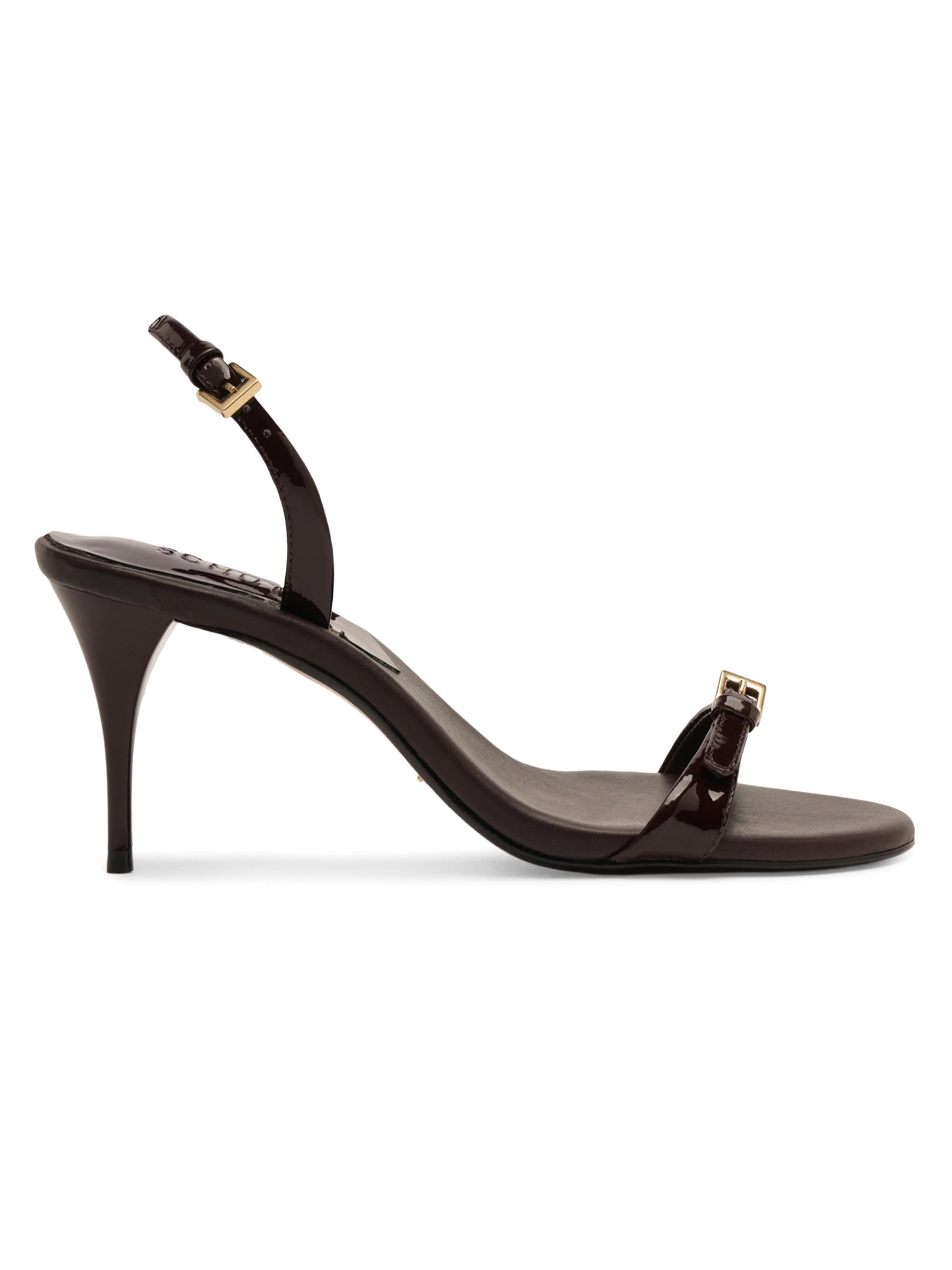 Schutz Women's Aurora 75MM Patent Leather Slingback Sandals - Maplewood