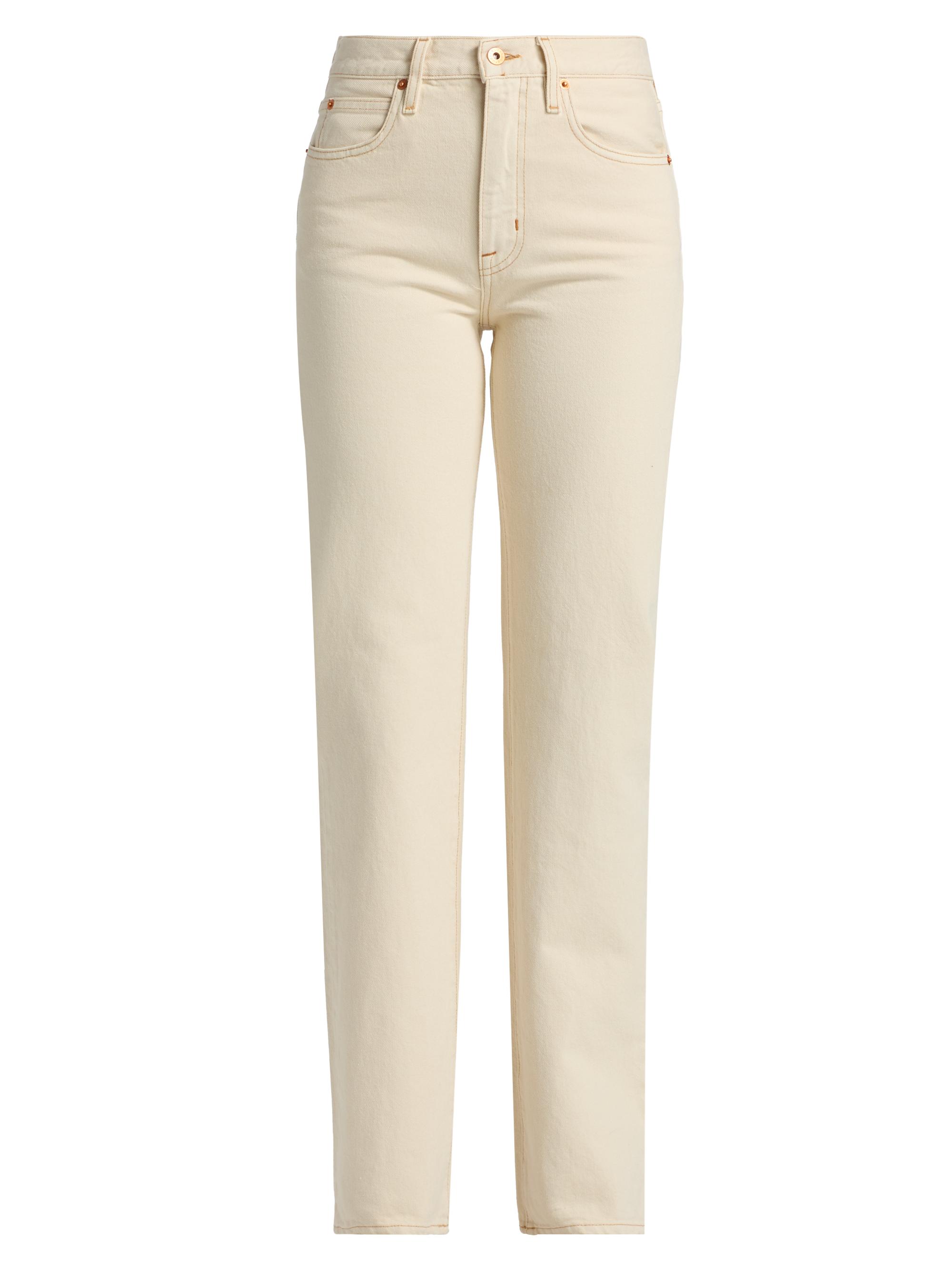 SLVRLAKE Women's Pheonix Relaxed Straight-Leg Jeans - Winter Ecru