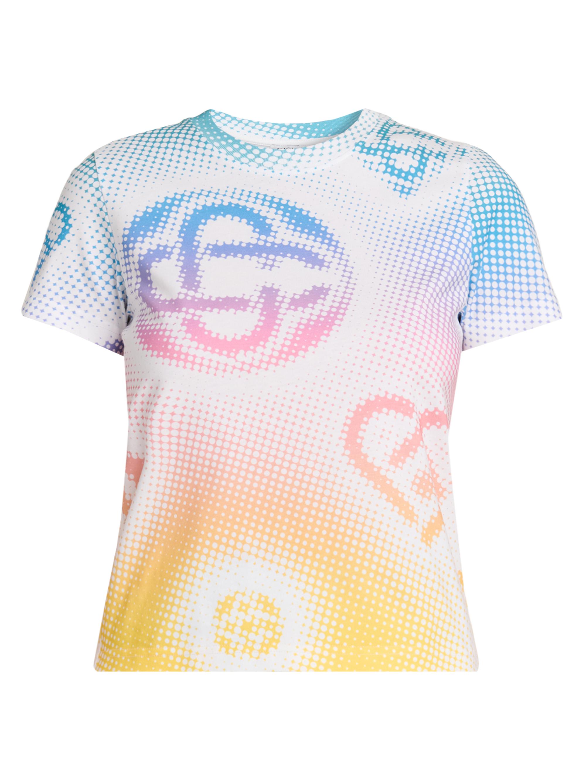 Casablanca Women's Halftone Logo Fitted T-Shirt - Halftone Logo