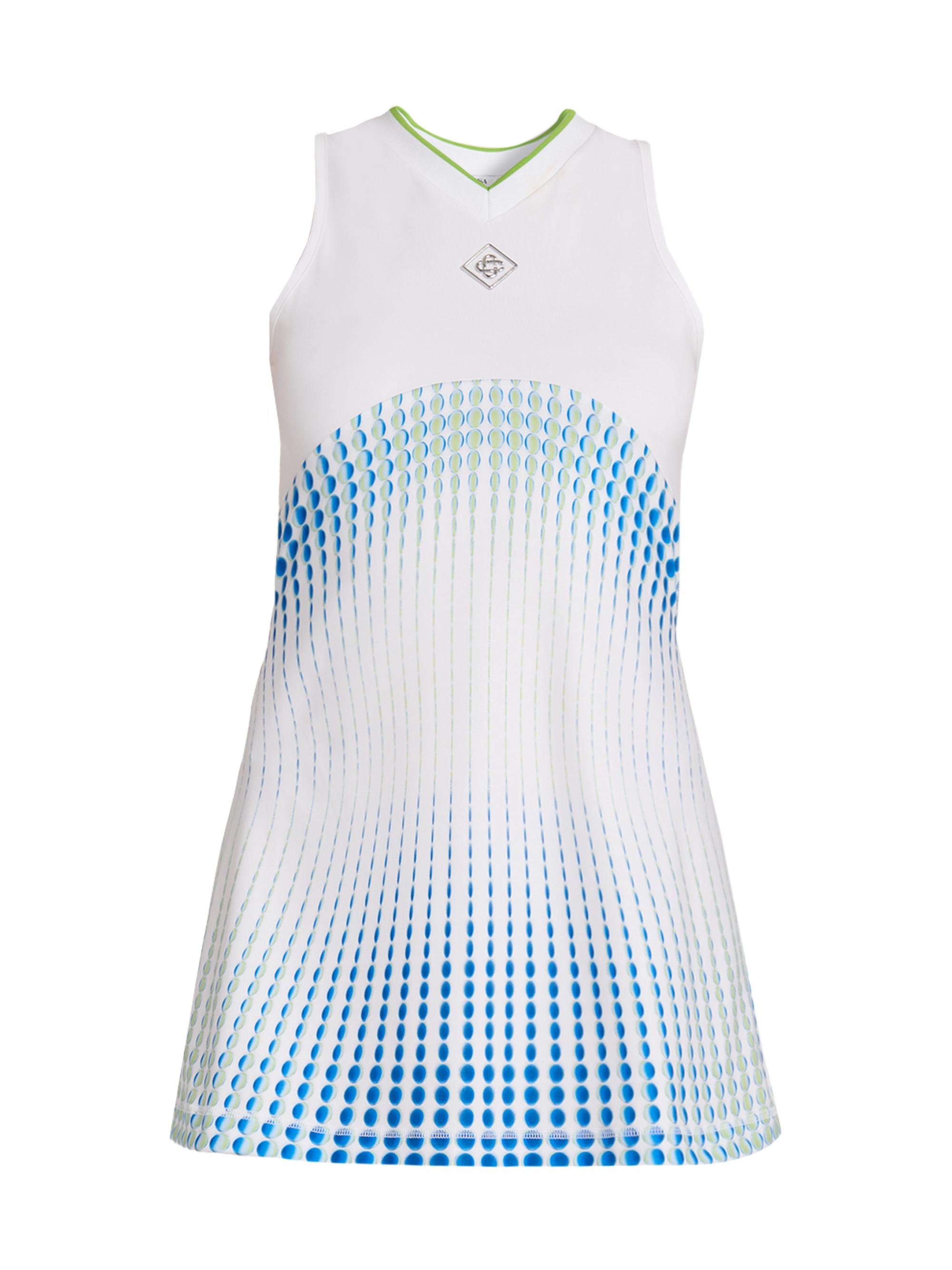 Casablanca Women's Geometric Cut-Out Back Tennis Minidress - Dots