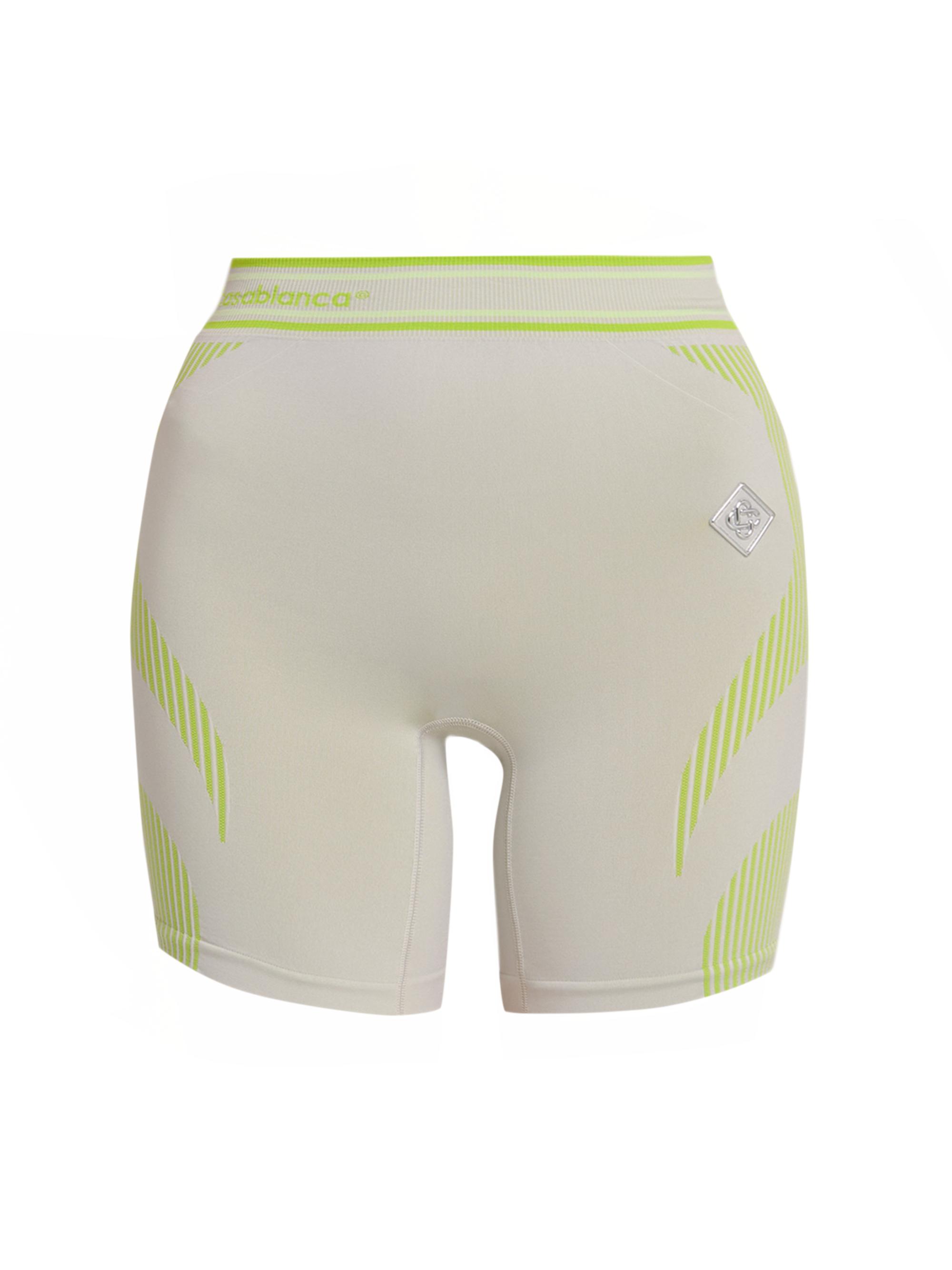 Casablanca Women's Rib-Knit Seamless Shorts - Grey Lime