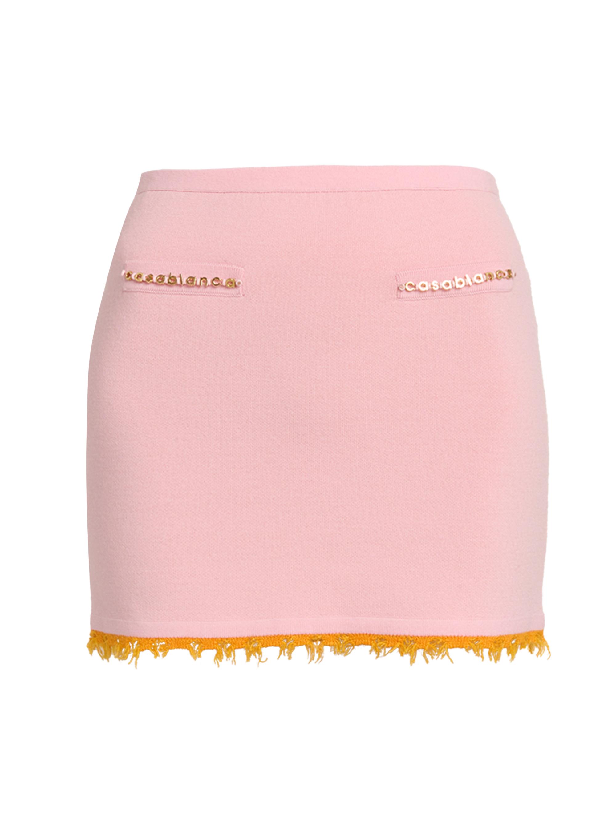 Casablanca Women's Double-Face Wool-Blend Miniskirt - Pink