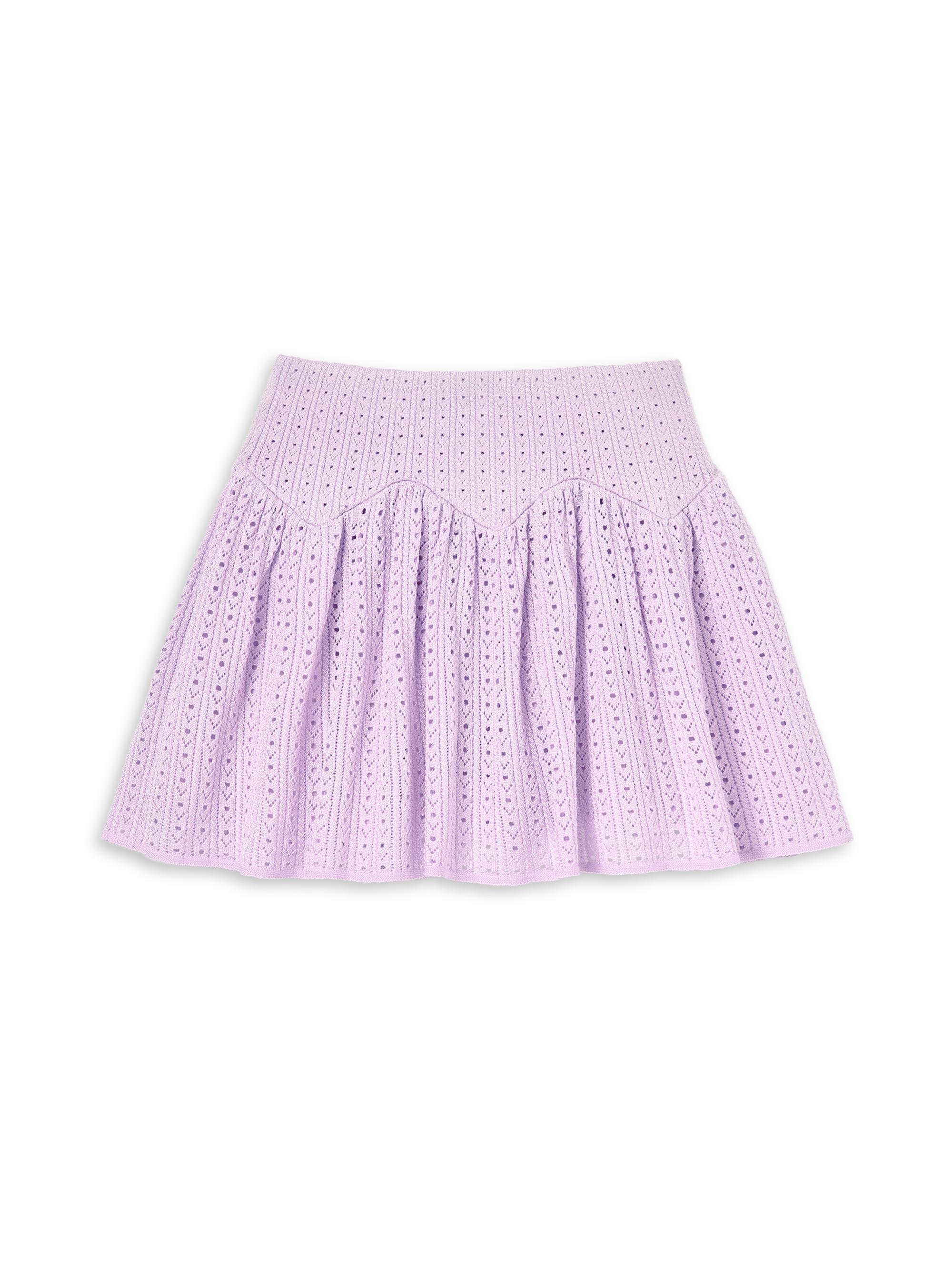 Self-Portrait Little Girl's & Girl's Pointelle Knit Skirt - Pink