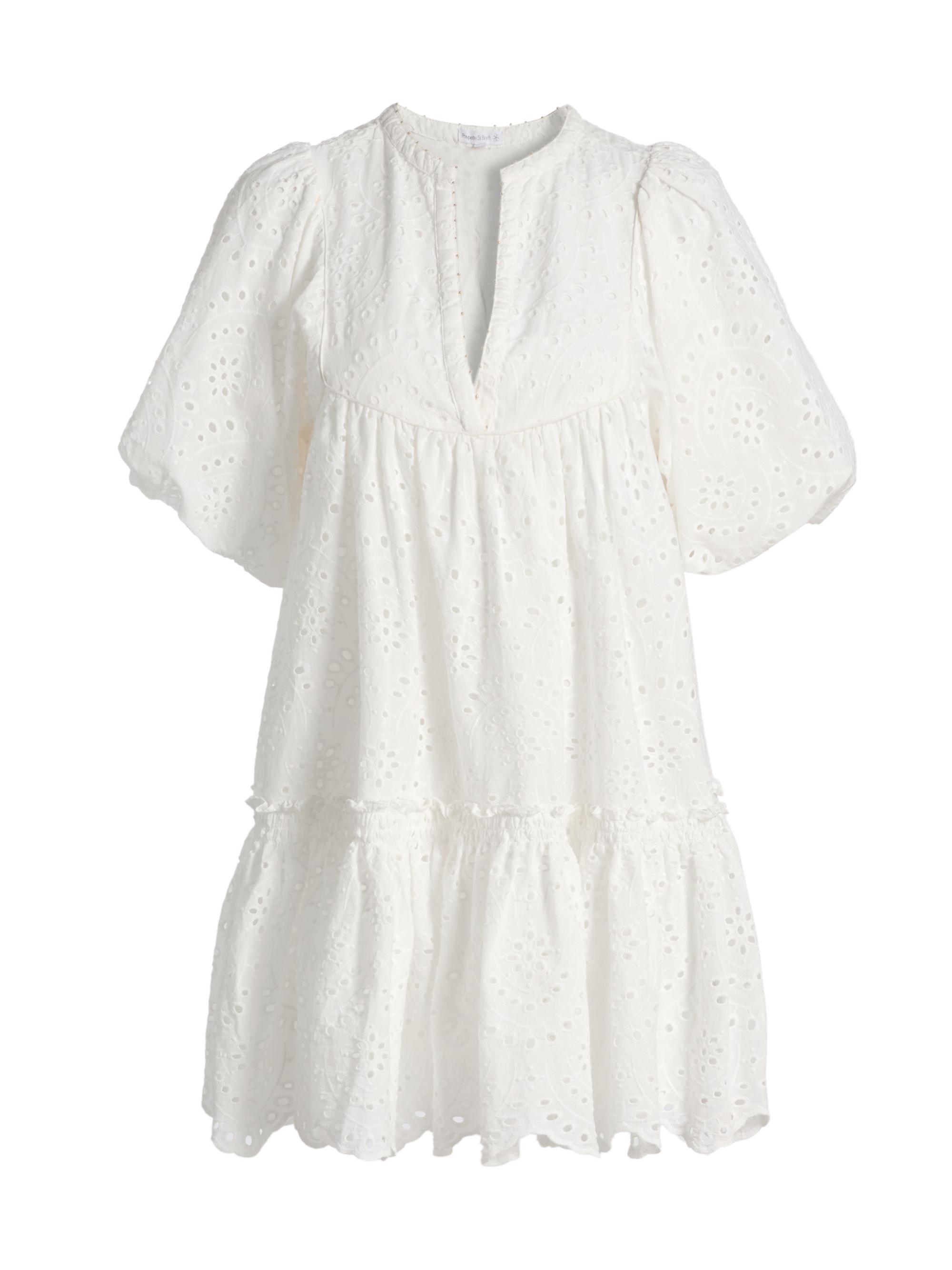 Cruz Eyelet Cotton Minidress