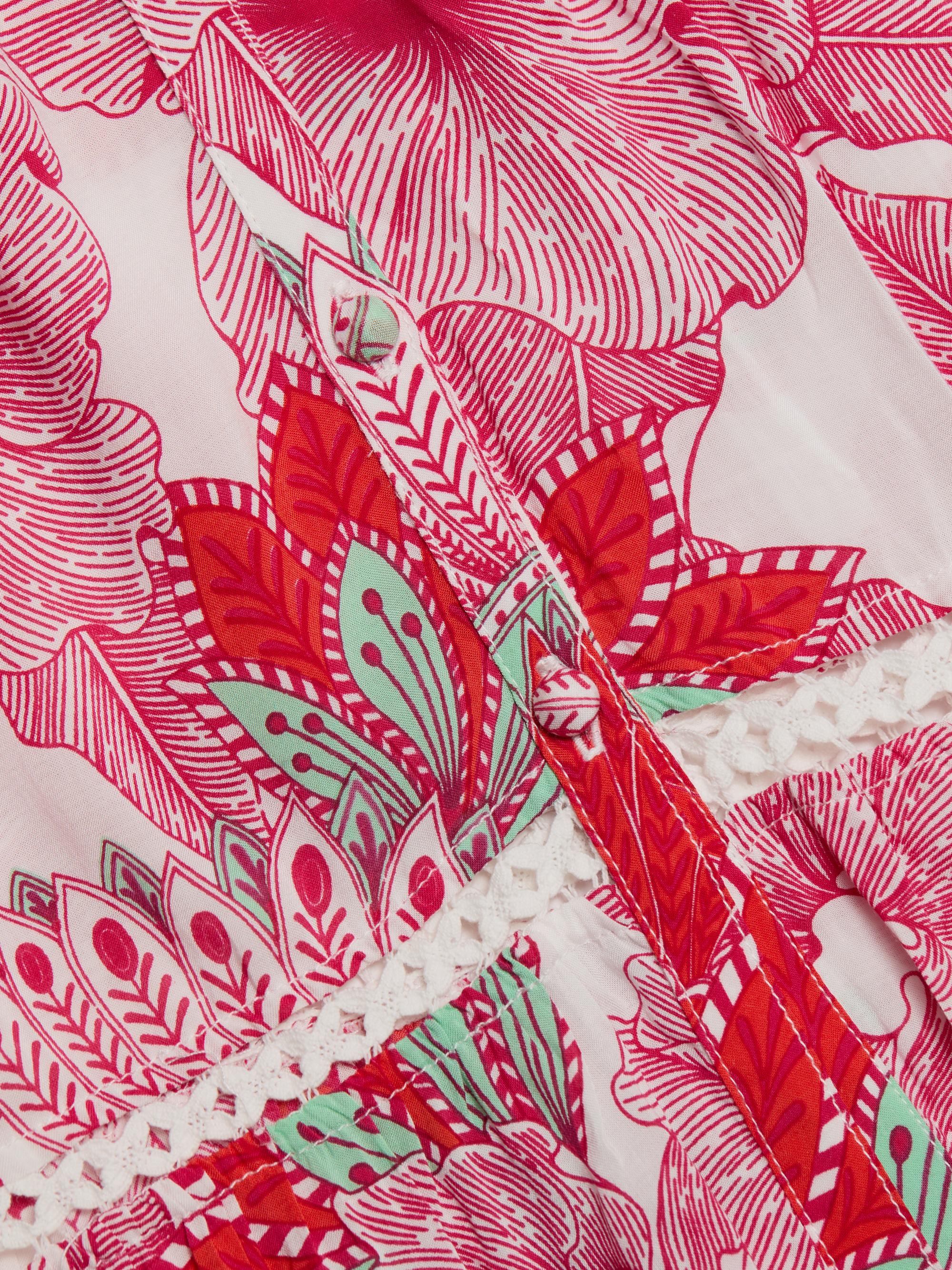 Poupette St Barth Kora Floral Cap-Sleeve Shirtdress | Saks Fifth