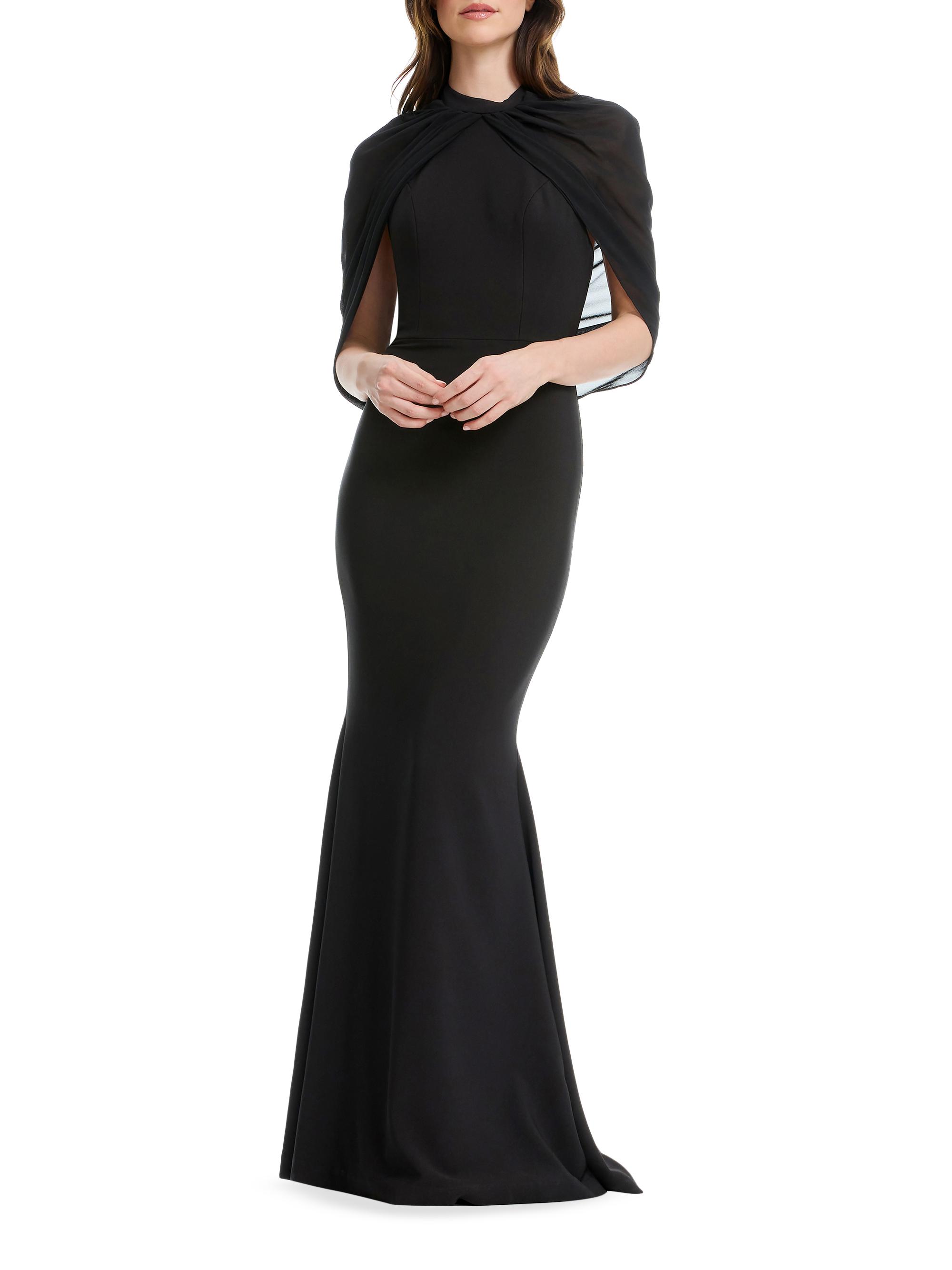 Dress The Population Aviva Cape-Sleeve Mermaid Gown | Saks Fifth Avenue