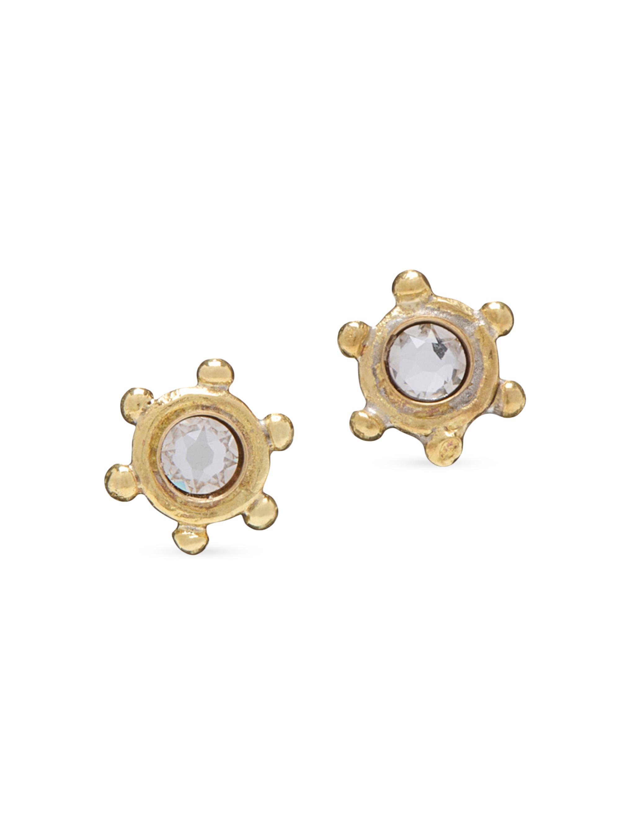 Ulla Johnson Women's Kavi Goldtone & Glass Crystal Stud Earrings - Crystal