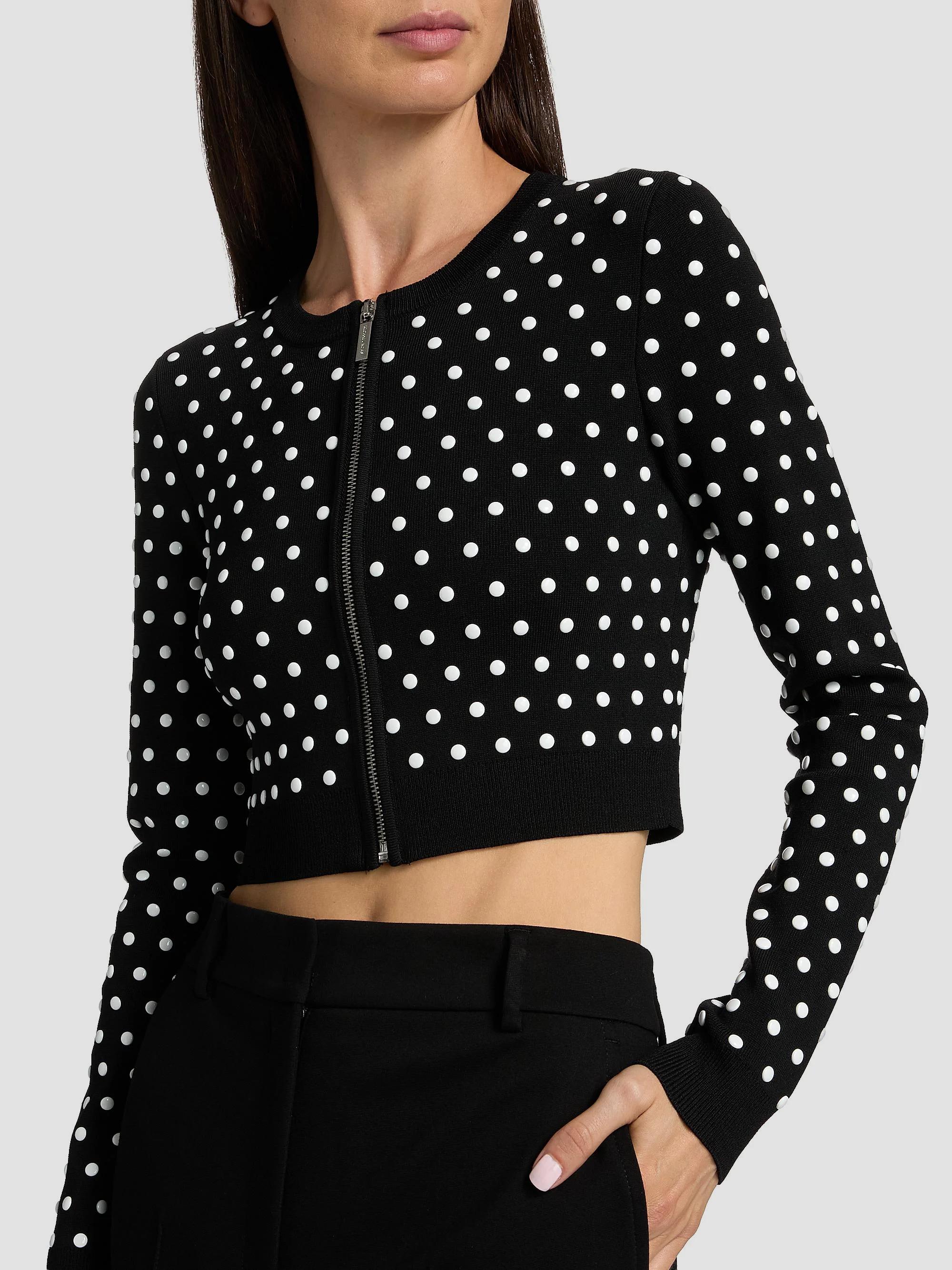 MICHAEL Michael Kors Dome Stud Crop Cardigan | Saks Fifth Avenue