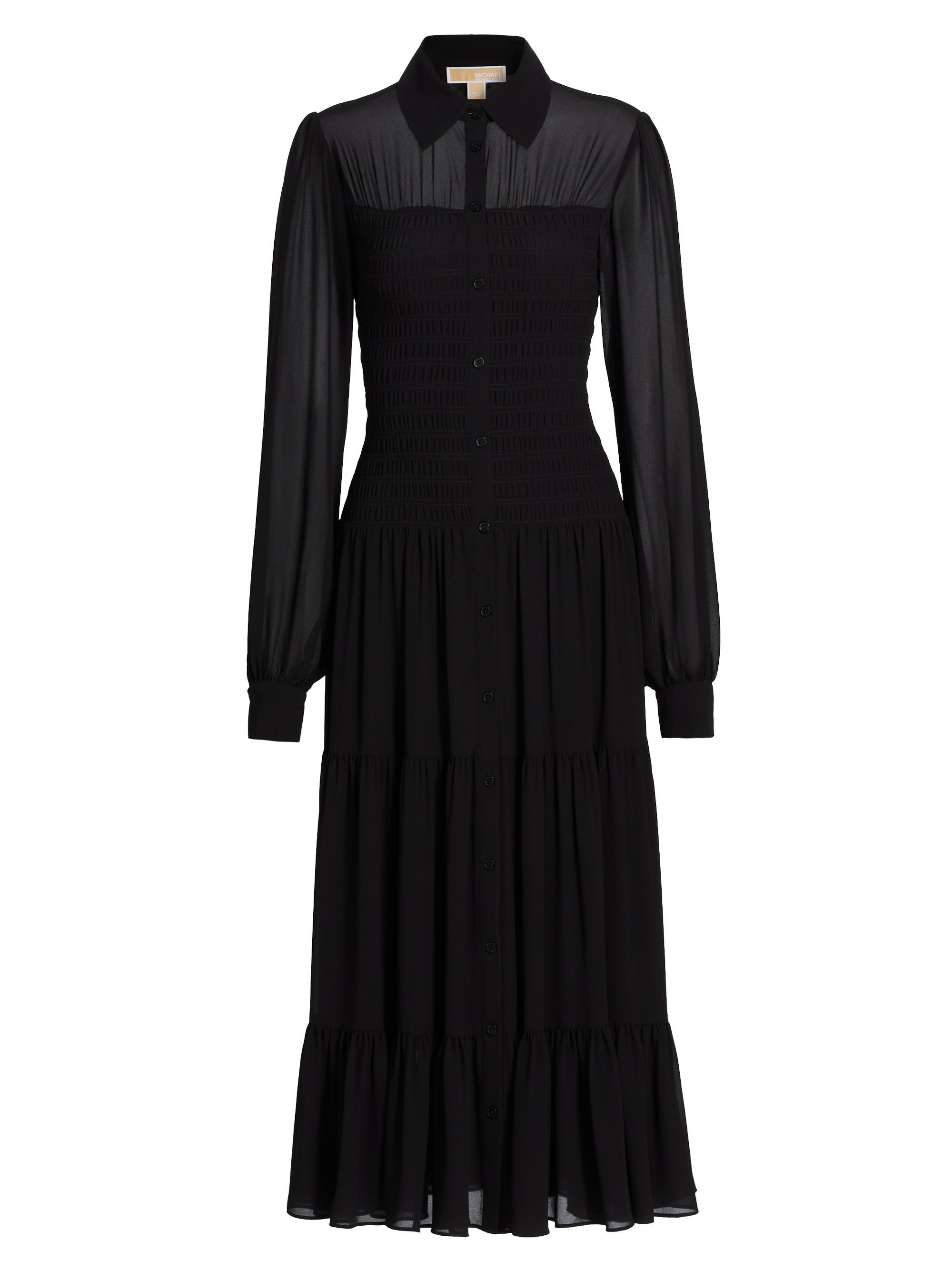 MICHAEL Michael Kors O-Ring Pleated Knit Midi-Dress | Saks Fifth Avenue