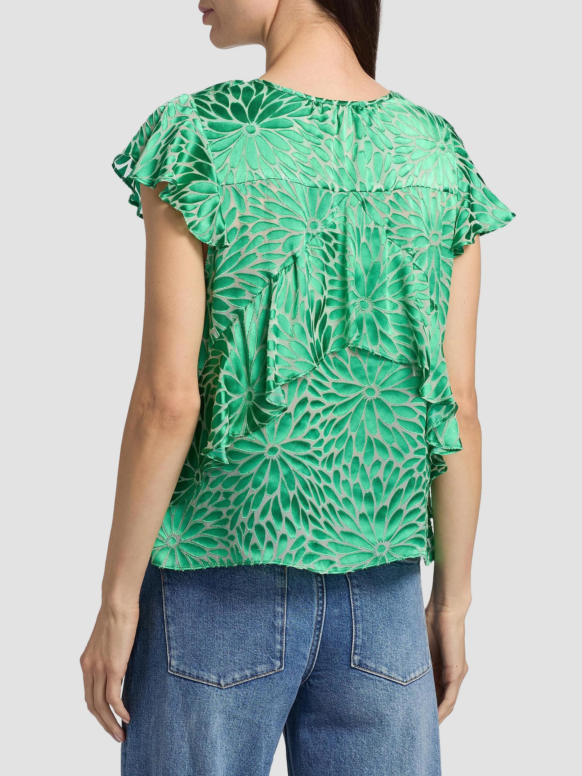 Ramy Brook Julianne Floral Ruffled Tieneck Blouse | Saks Fifth Avenue