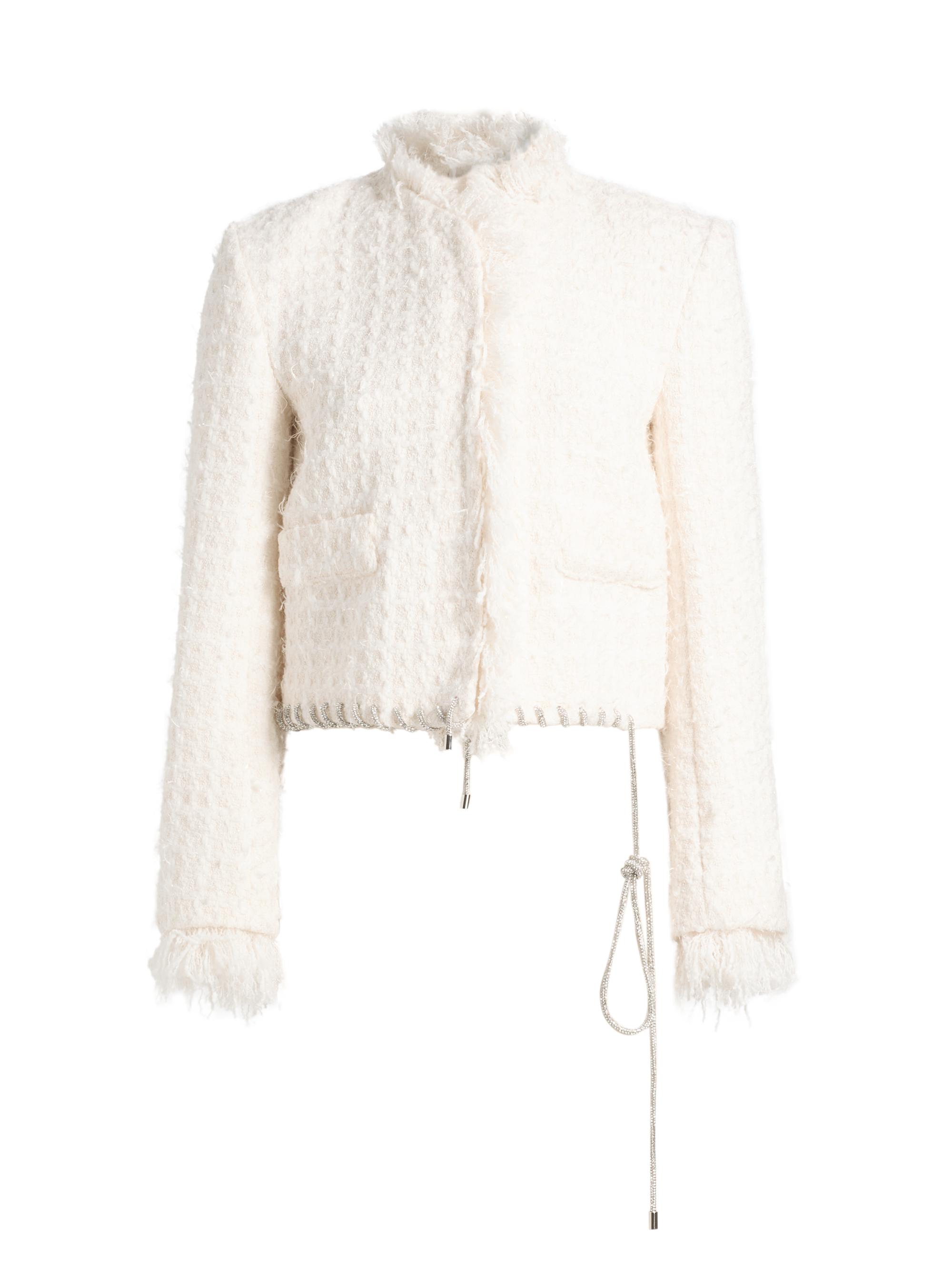 Area Women's Tweed Lady Jacket - Cream White