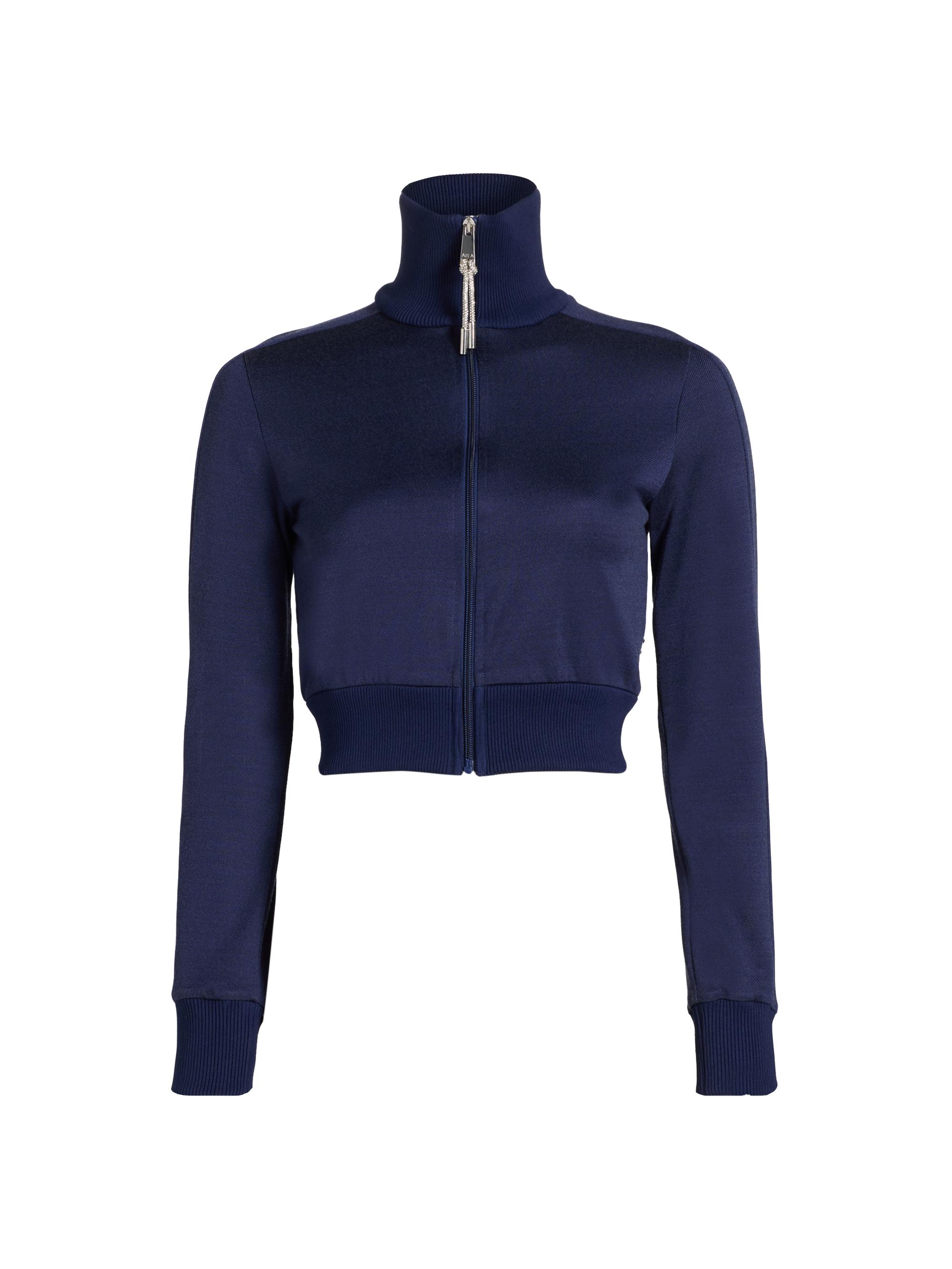 Area Women's Retro Crop Track Jacket - Navy Blue