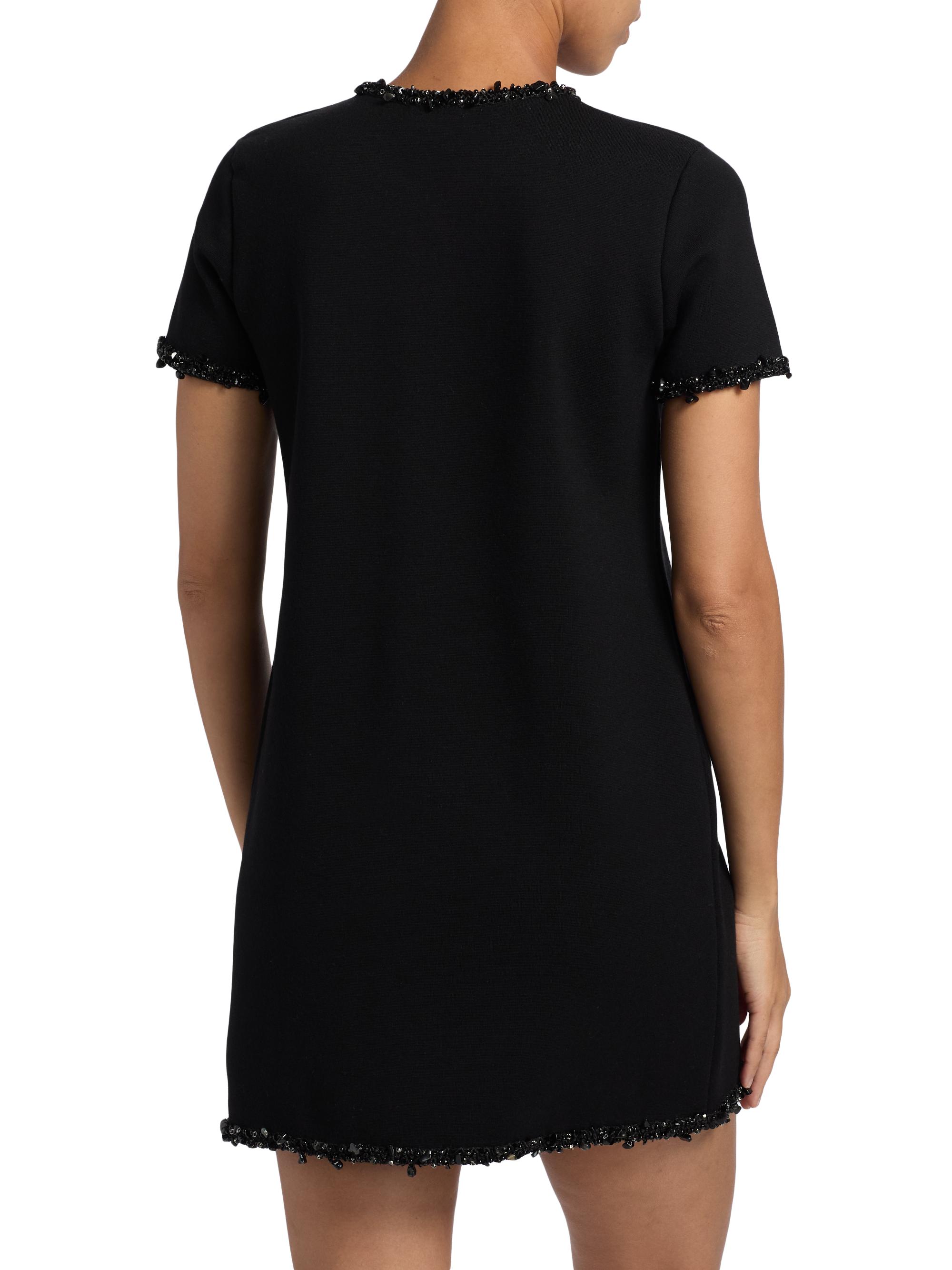 FRAME The Beaded Trim Merino Wool Dress | Saks Fifth Avenue