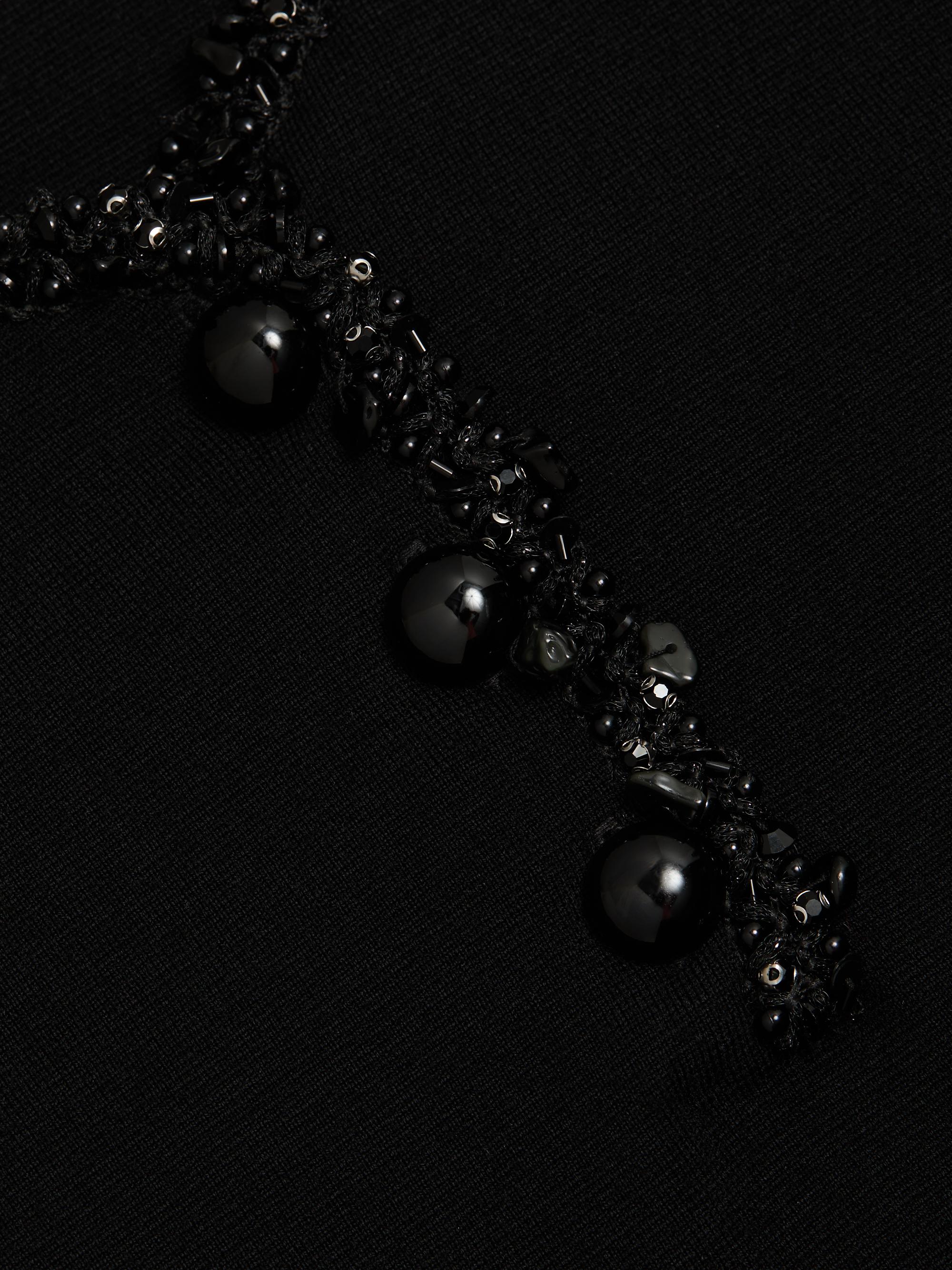 FRAME Women's The Beaded Trim Dress | Black | Wool | Size XS