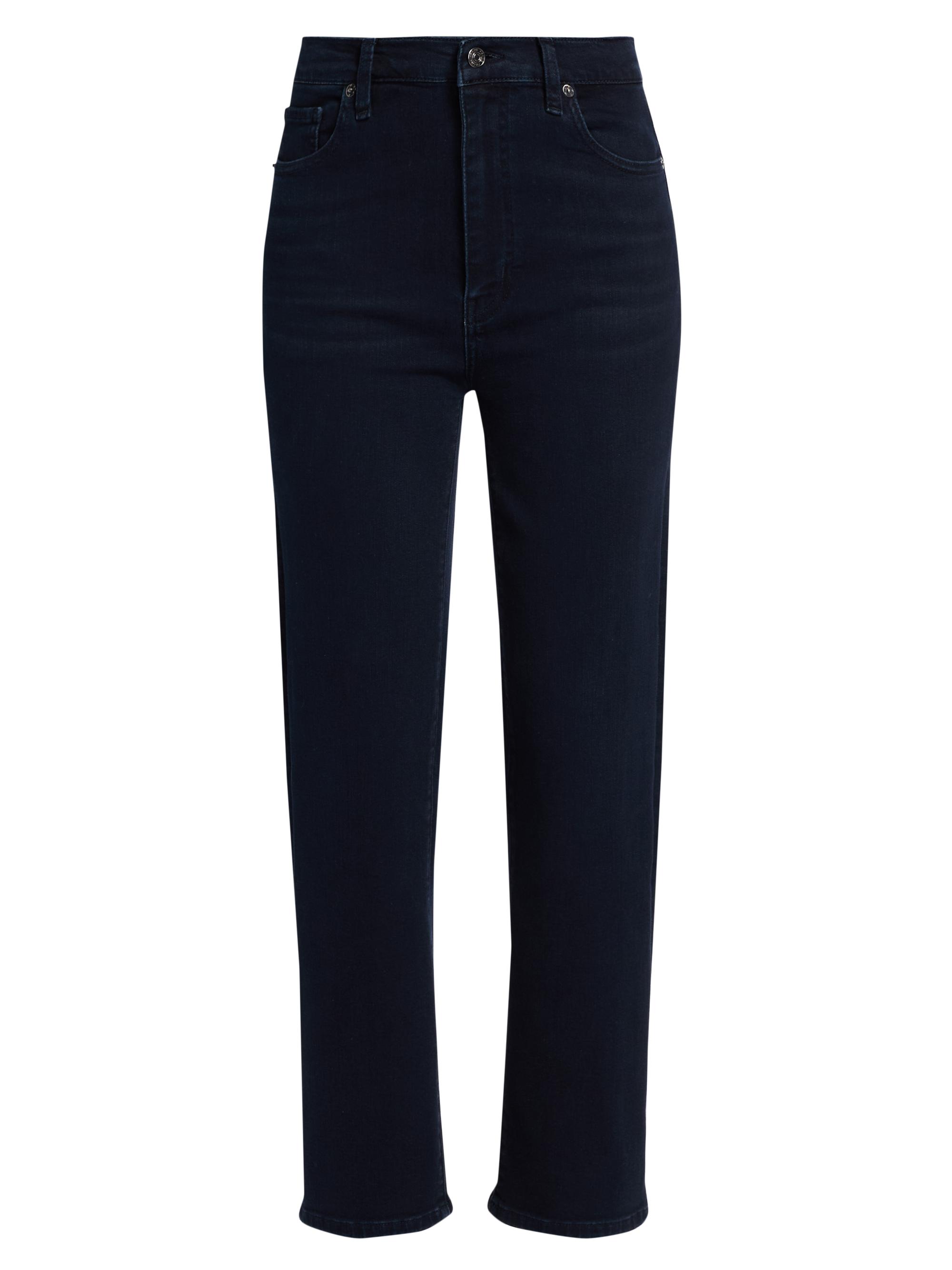 FRAME The Mellow Mid-Rise Crop Straight-Leg Jeans | Saks Fifth Avenue