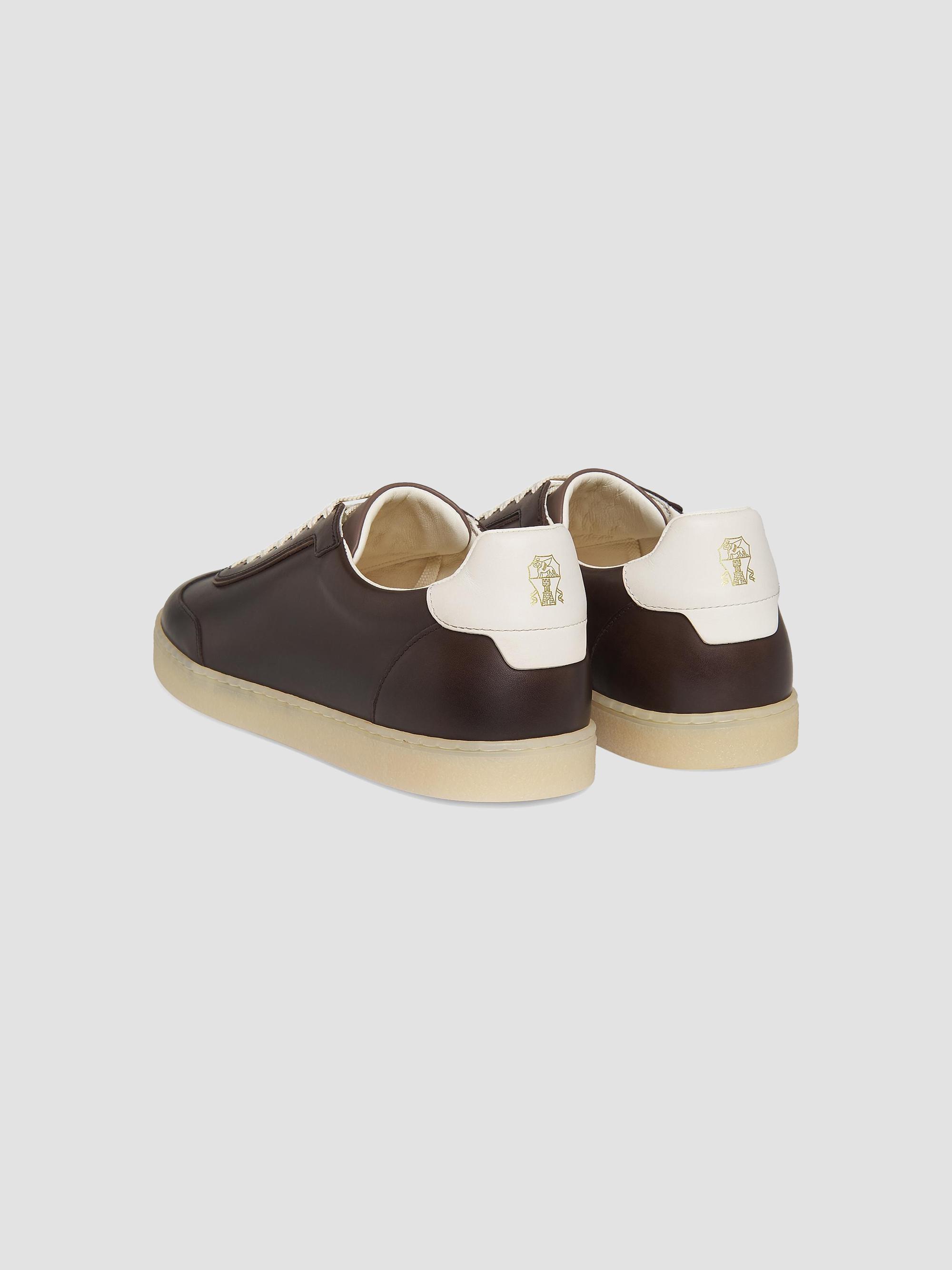 Brunello Cucinelli Leather Gum-Sole Sneakers | Saks Fifth Avenue