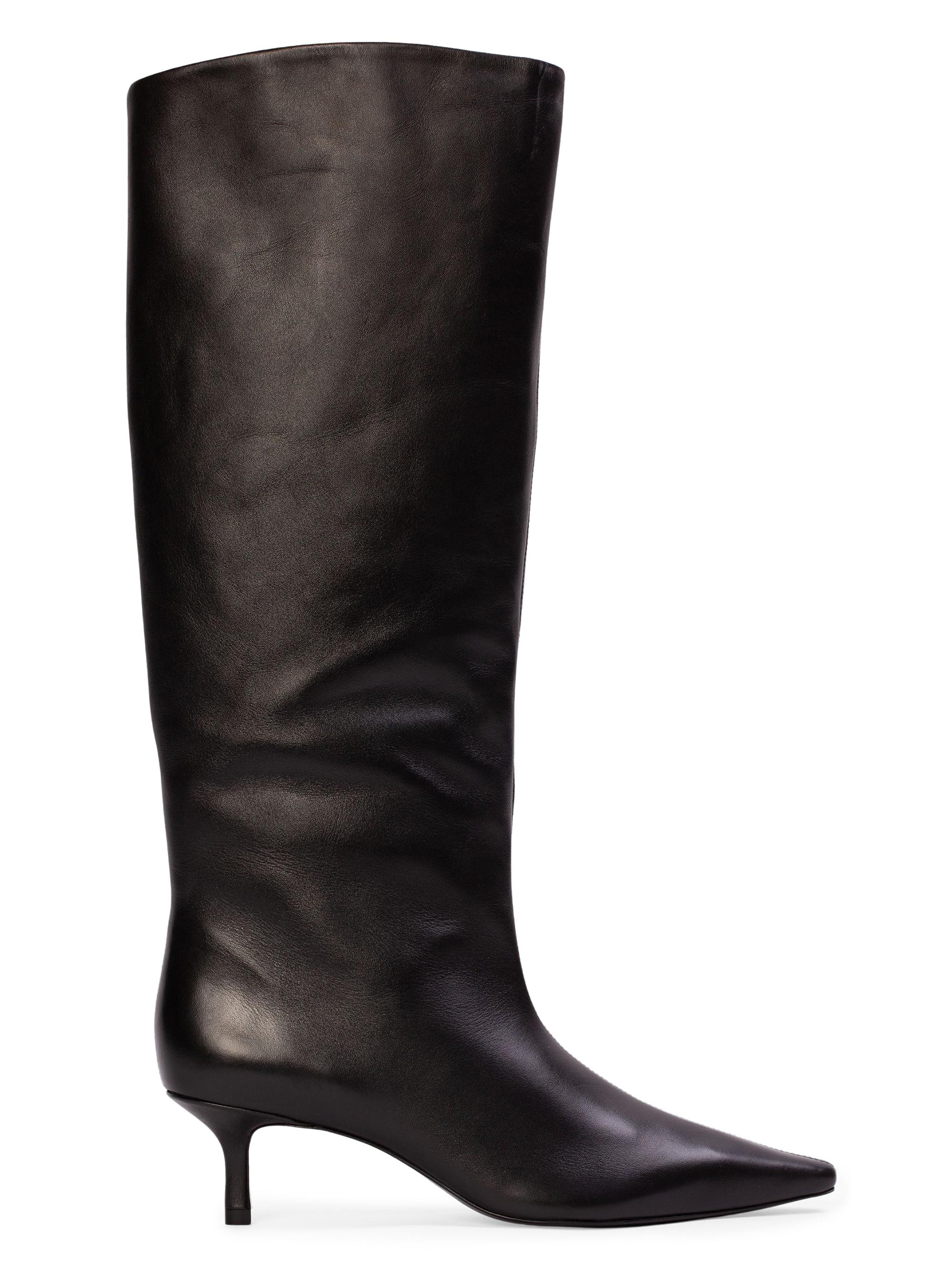 Black Suede Studio Sutton 50MM Leather Boots Saks Fifth Avenue