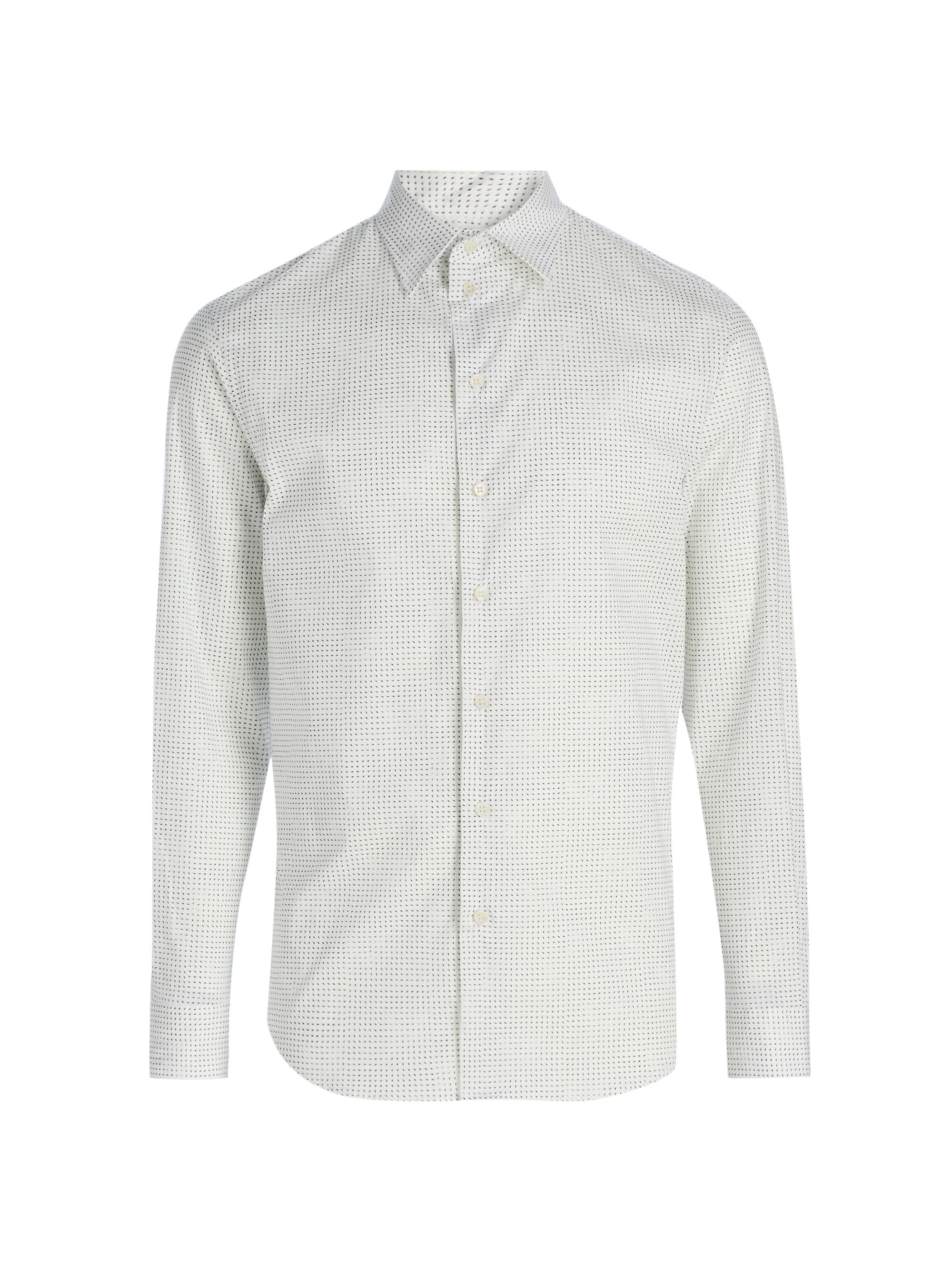Emporio Armani Striped Linen-Cotton Sport Shirt | Saks Fifth Avenue