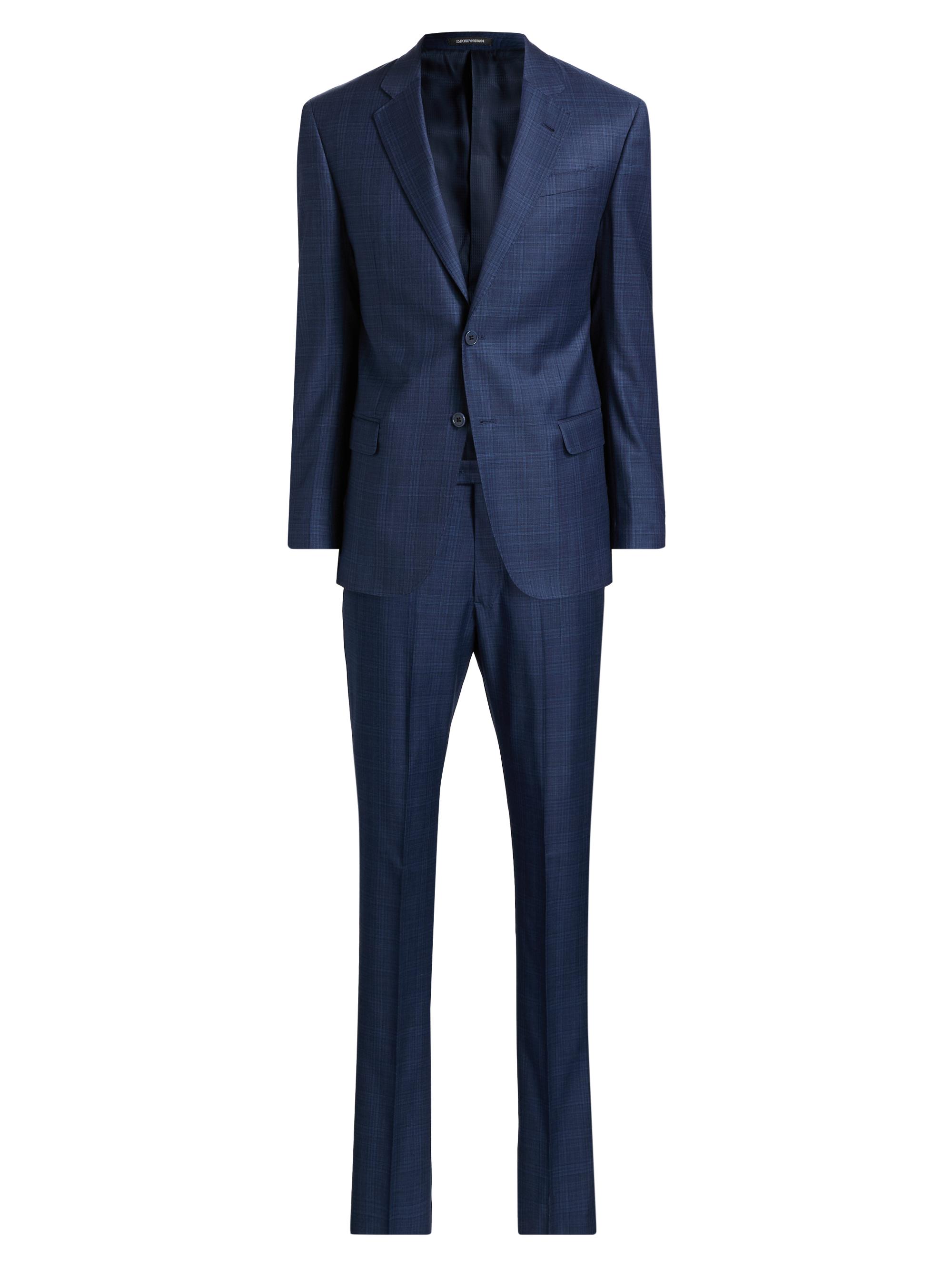 EMPORIO ARMANIネイビー ビジネススーツ 上下セット Mサイズ Emporio Armani Glen Check Virgin Wool Single-Breasted Suit | Saks