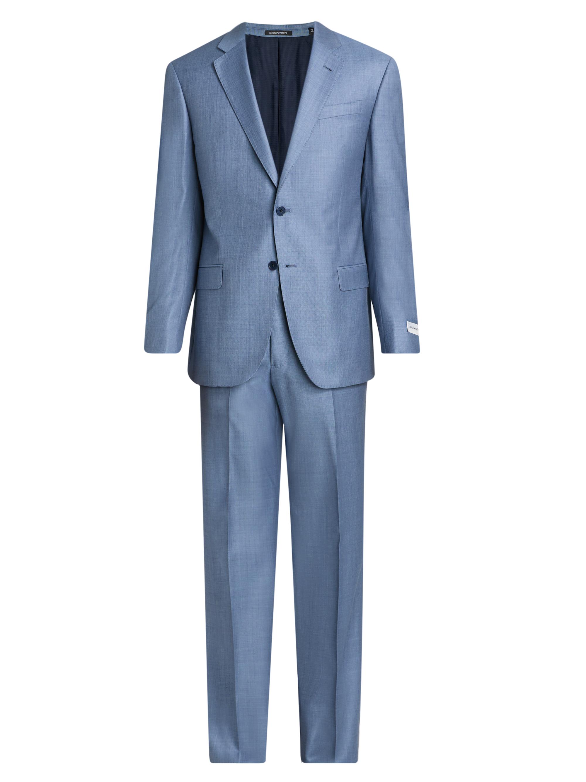 Emporio Armani Solid Virgin Wool Suit | Saks Fifth Avenue