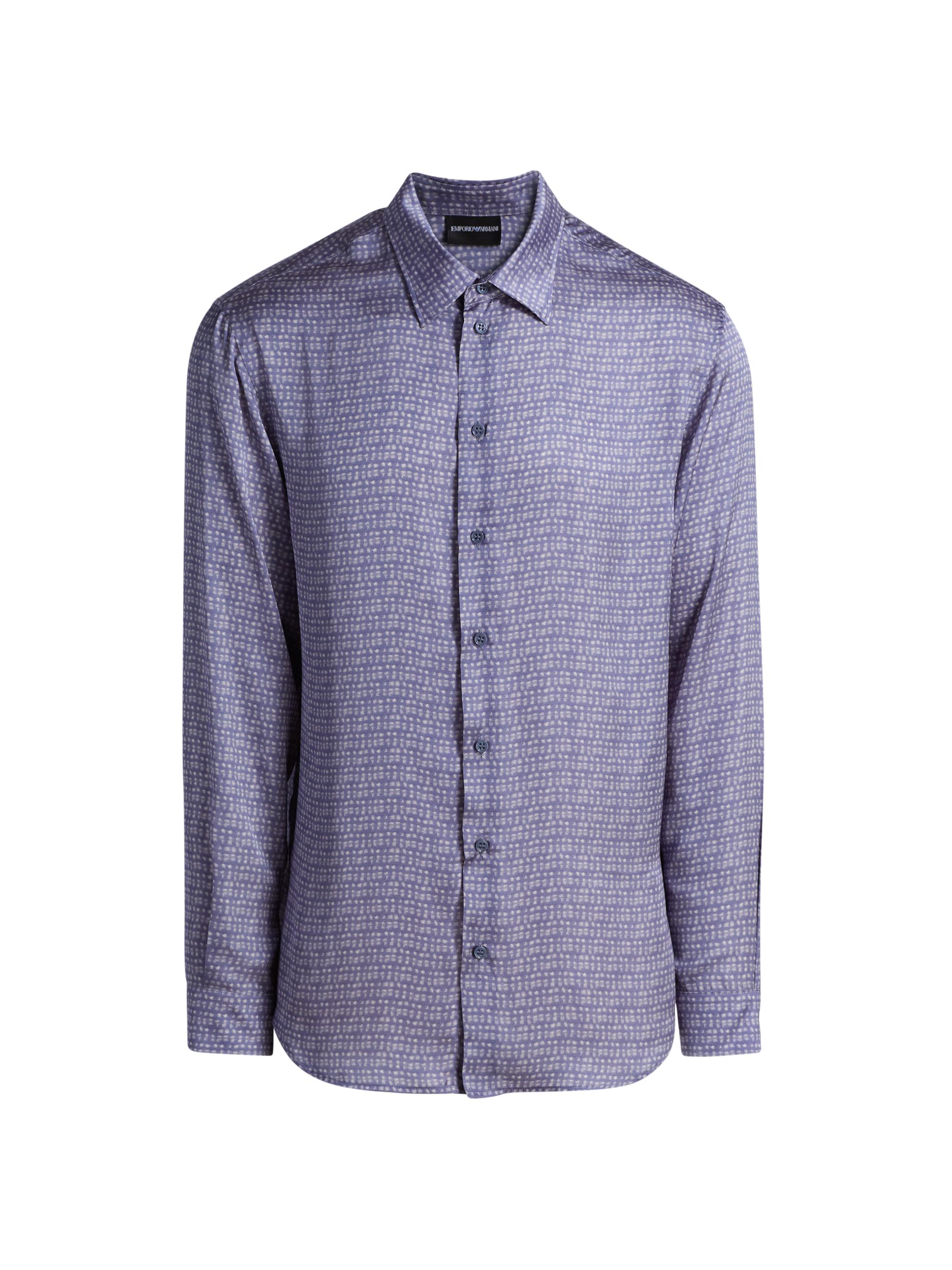 Emporio Armani Men's Geometric Sport Shirt - Periwinkle
