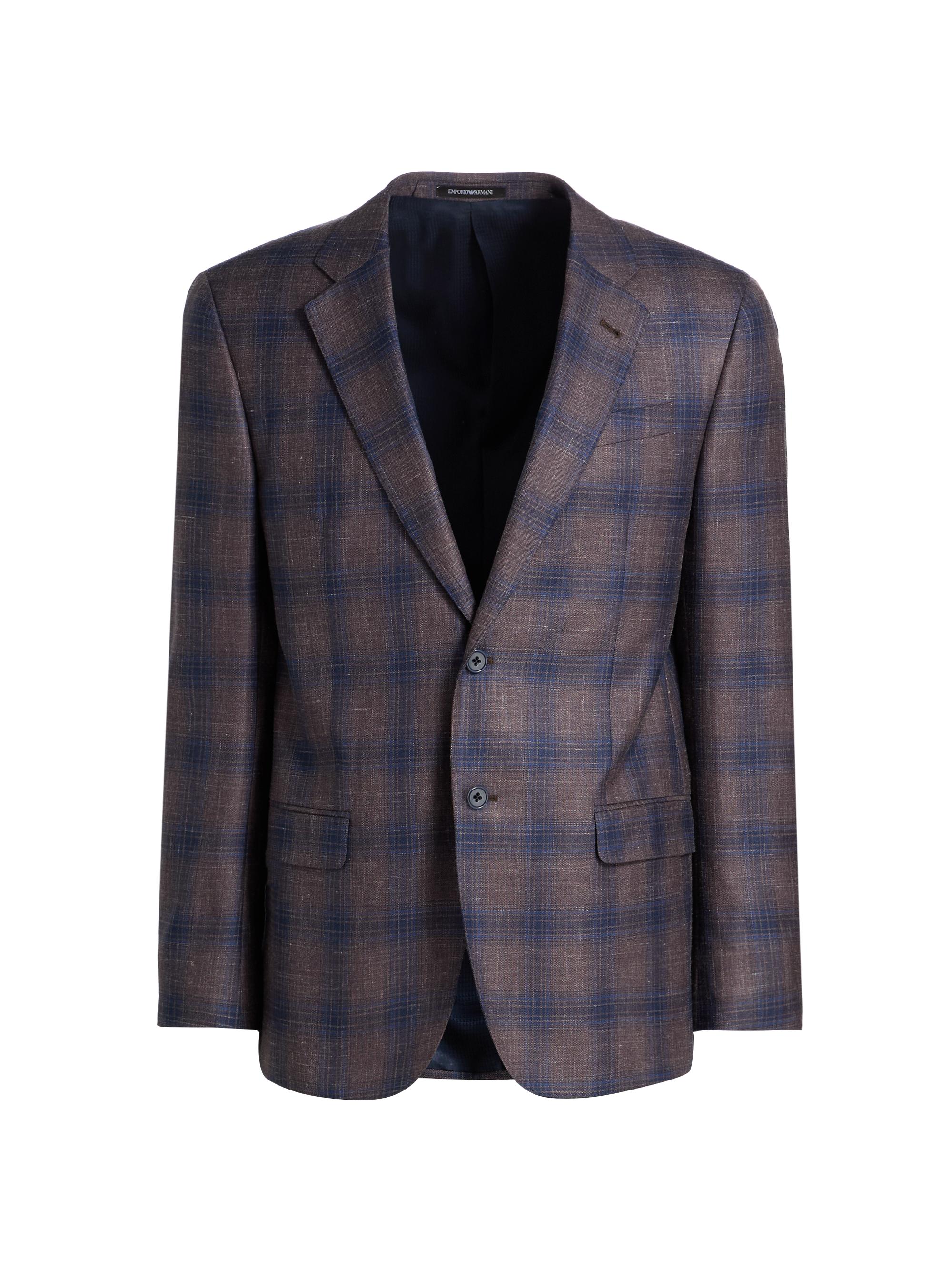 Emporio Armani Checked Single-Breasted Blazer | Saks Fifth Avenue