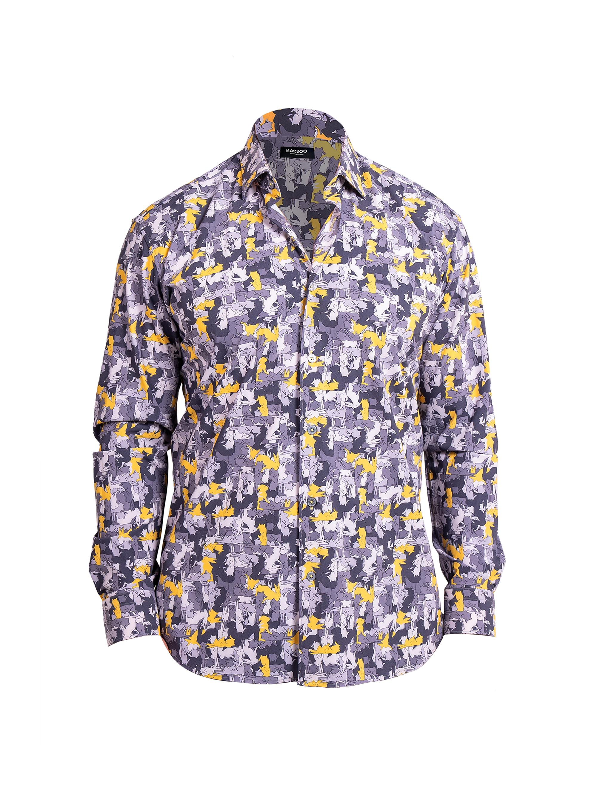 Maceoo Men's Fibonacci Stretch Ascension Shirt - Grey