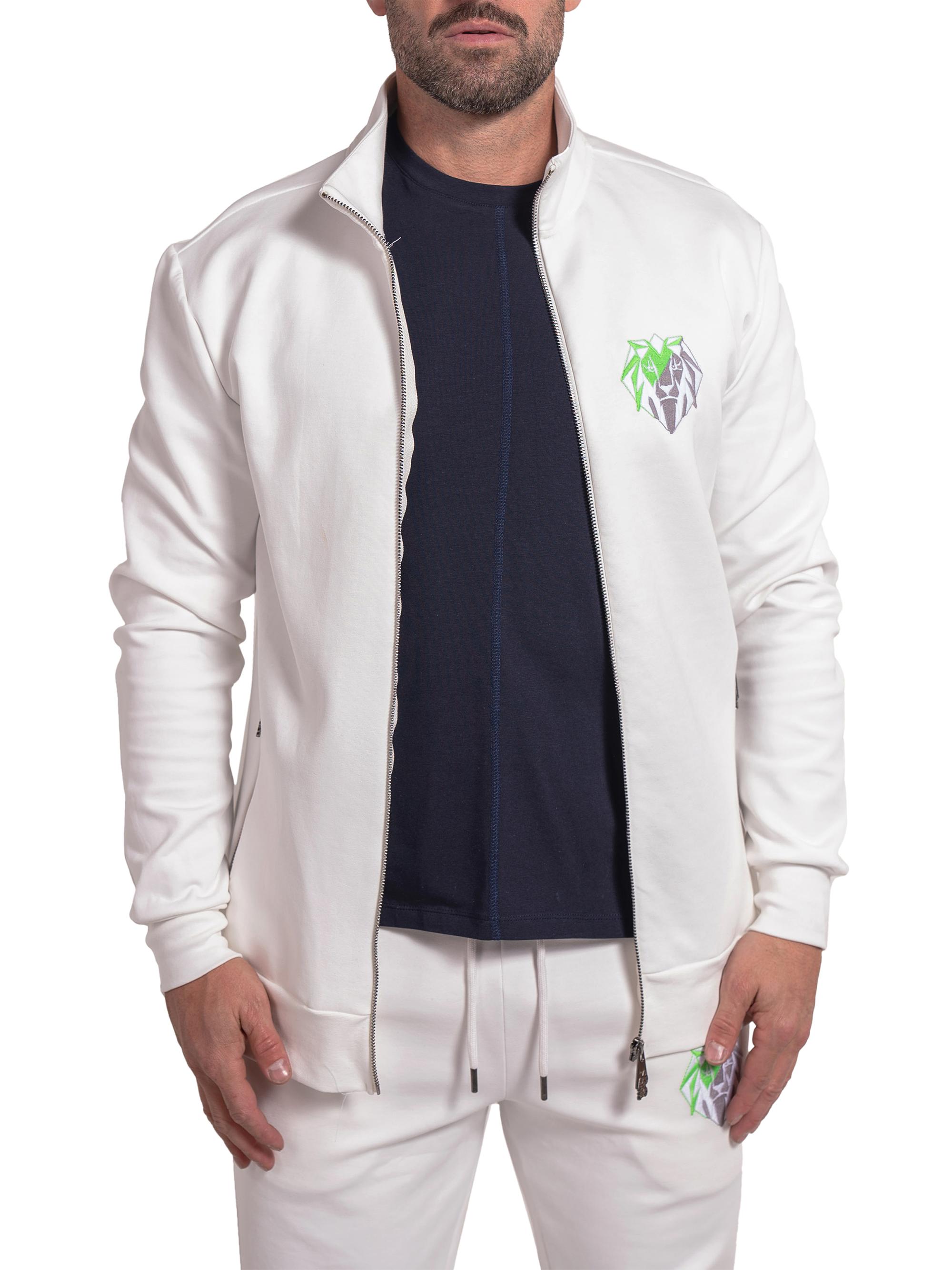 Maceoo Men's Zipper Ascension Jacket - White