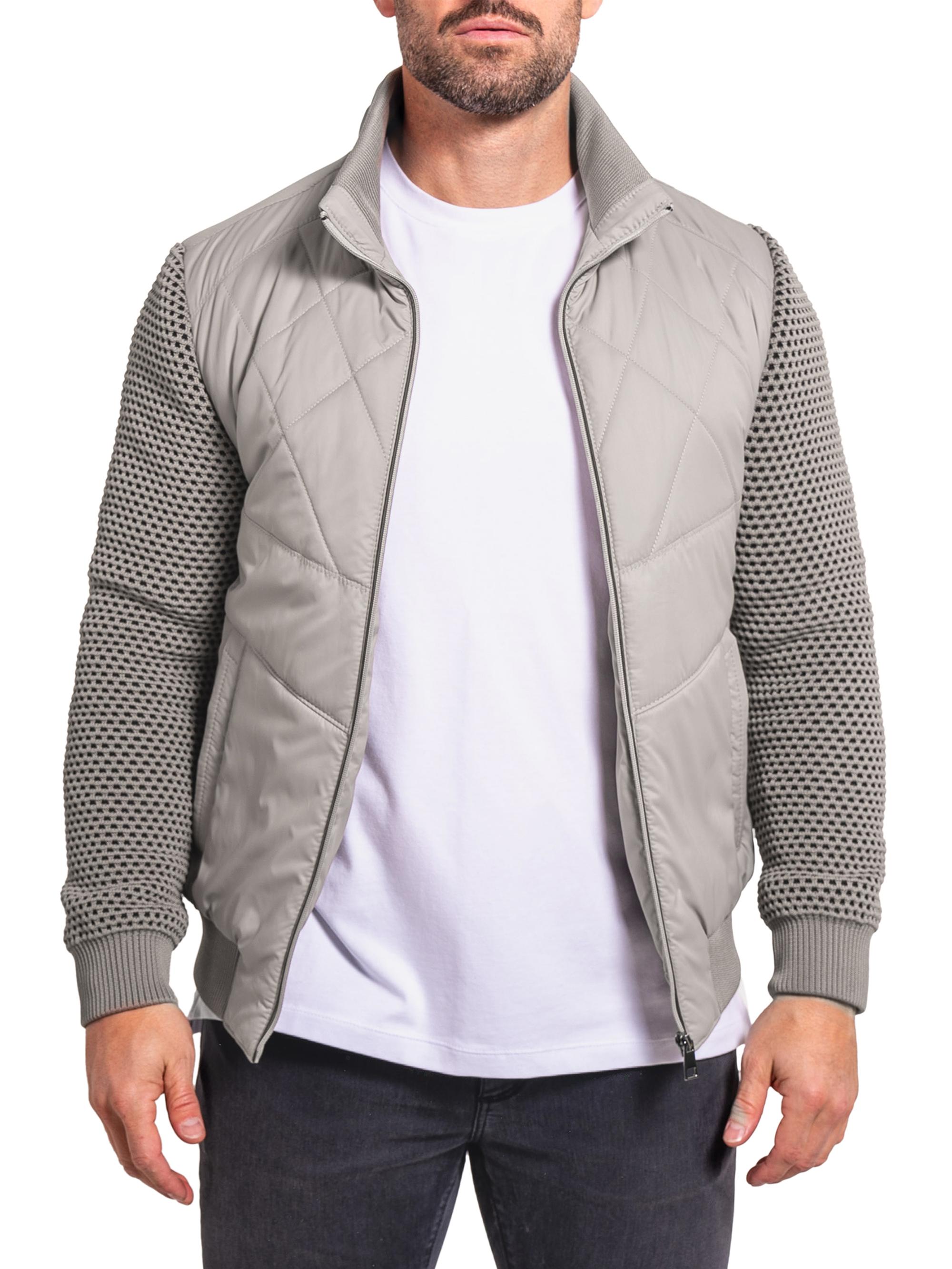 Maceoo Men's Ascension Bomber Jacket - Grey