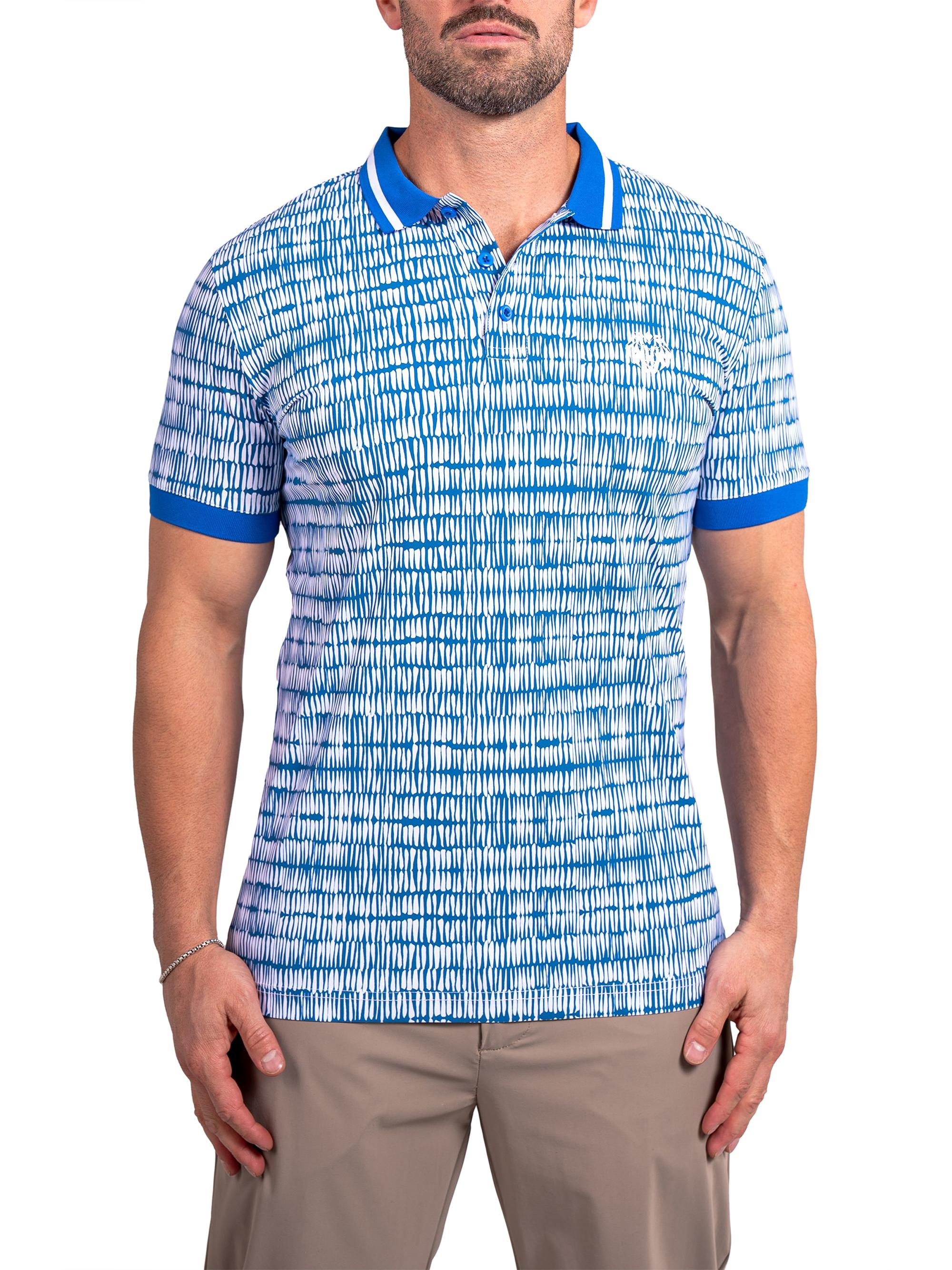 Maceoo Men's Ascension Polo Shirt - Blue