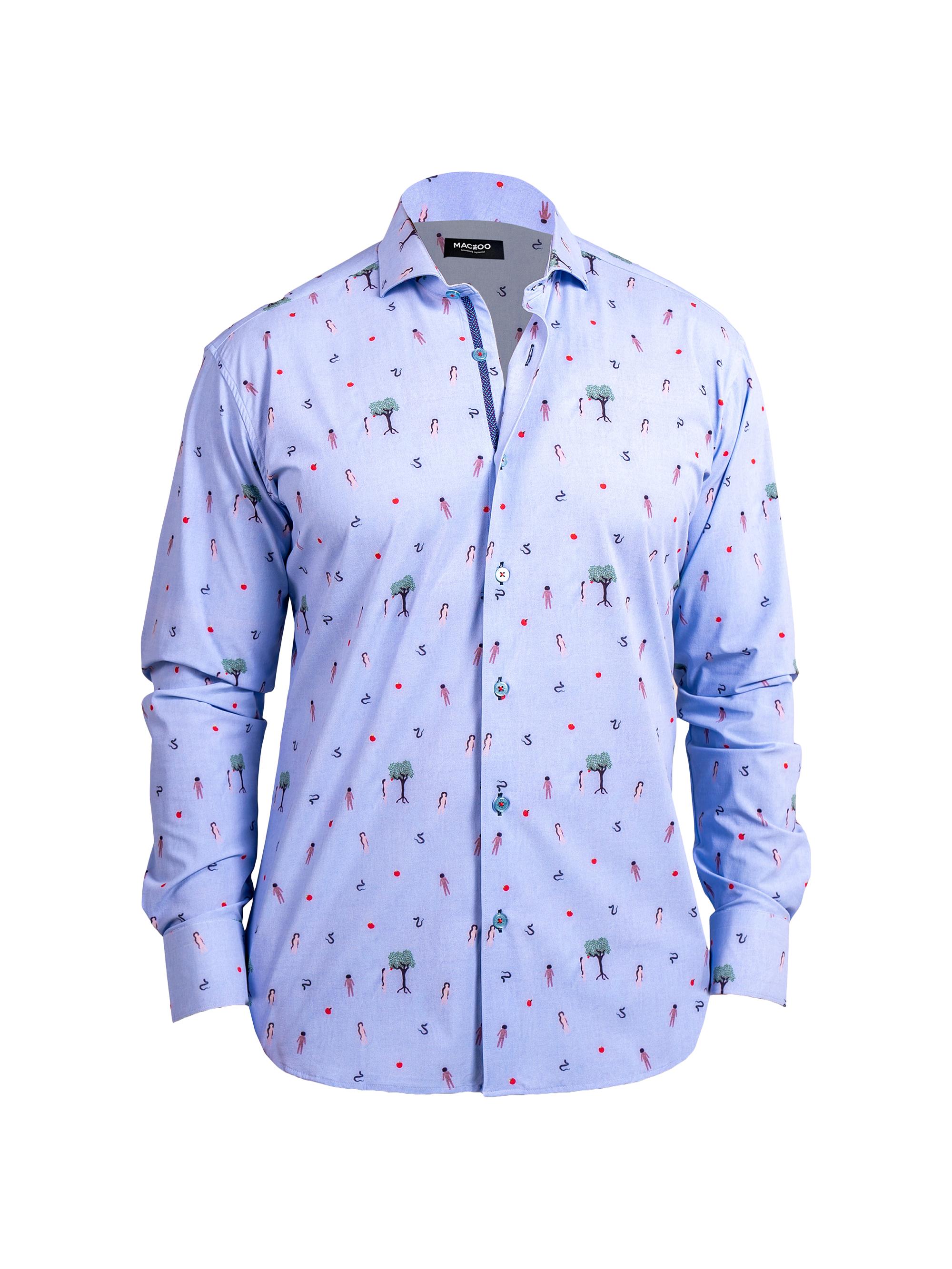 Maceoo Men's Einstein Stretch Ascension Shirt - Blue