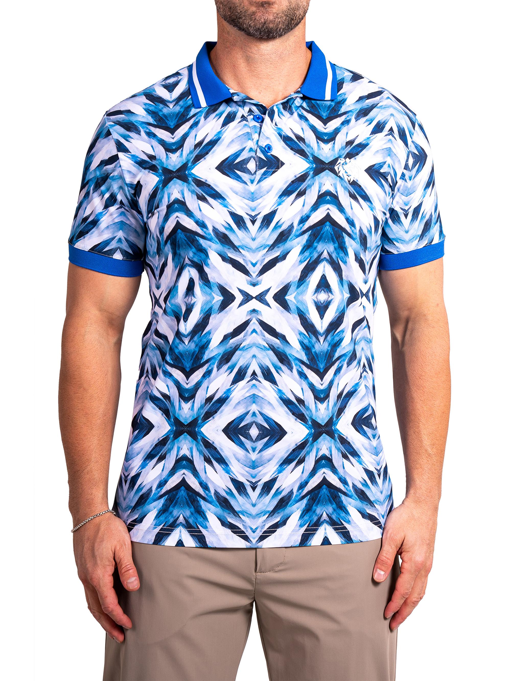 Maceoo Men's Ascension Polo Shirt - Blue