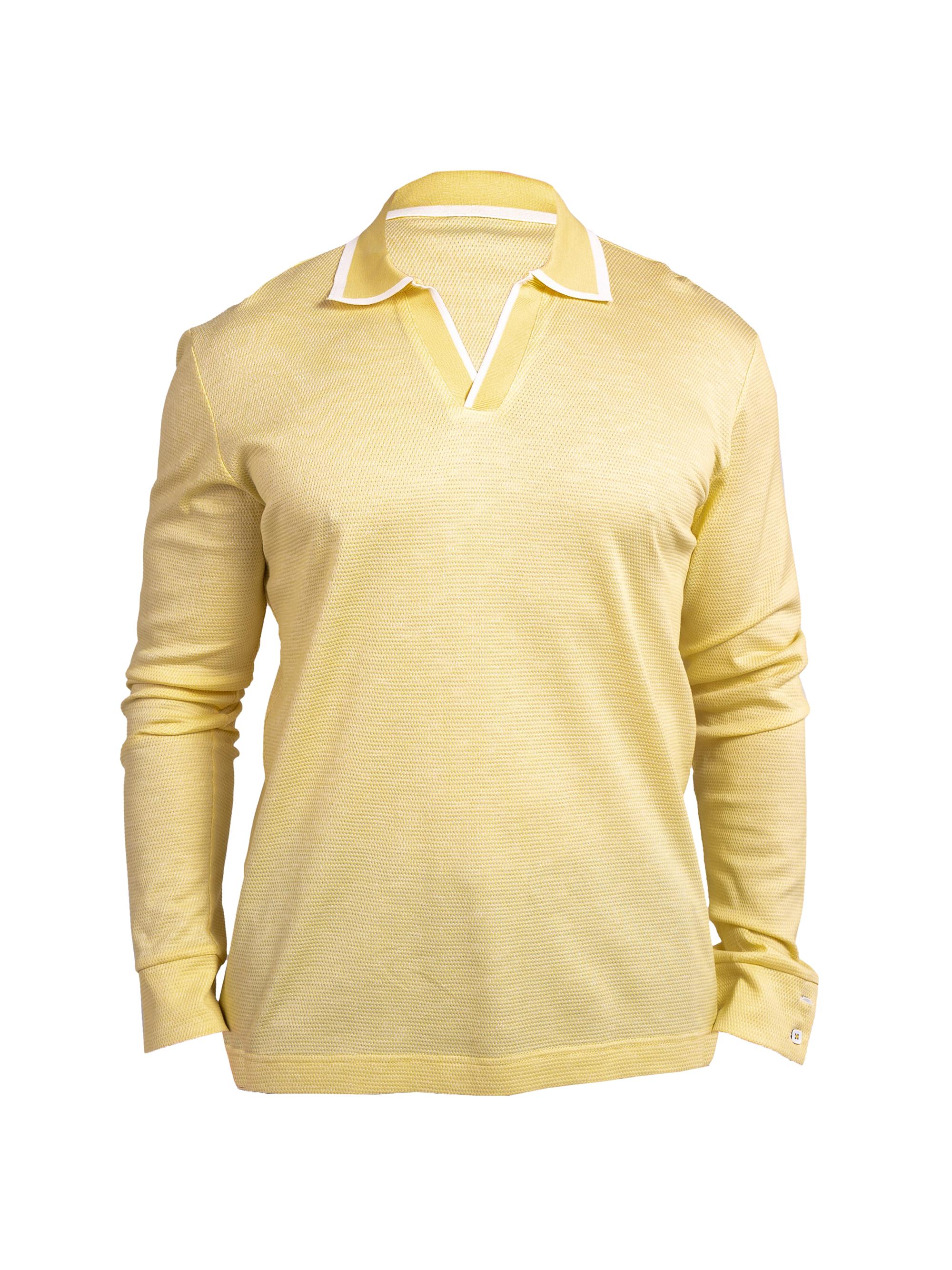 Maceoo Men's Ascension Knit Polo - Yellow