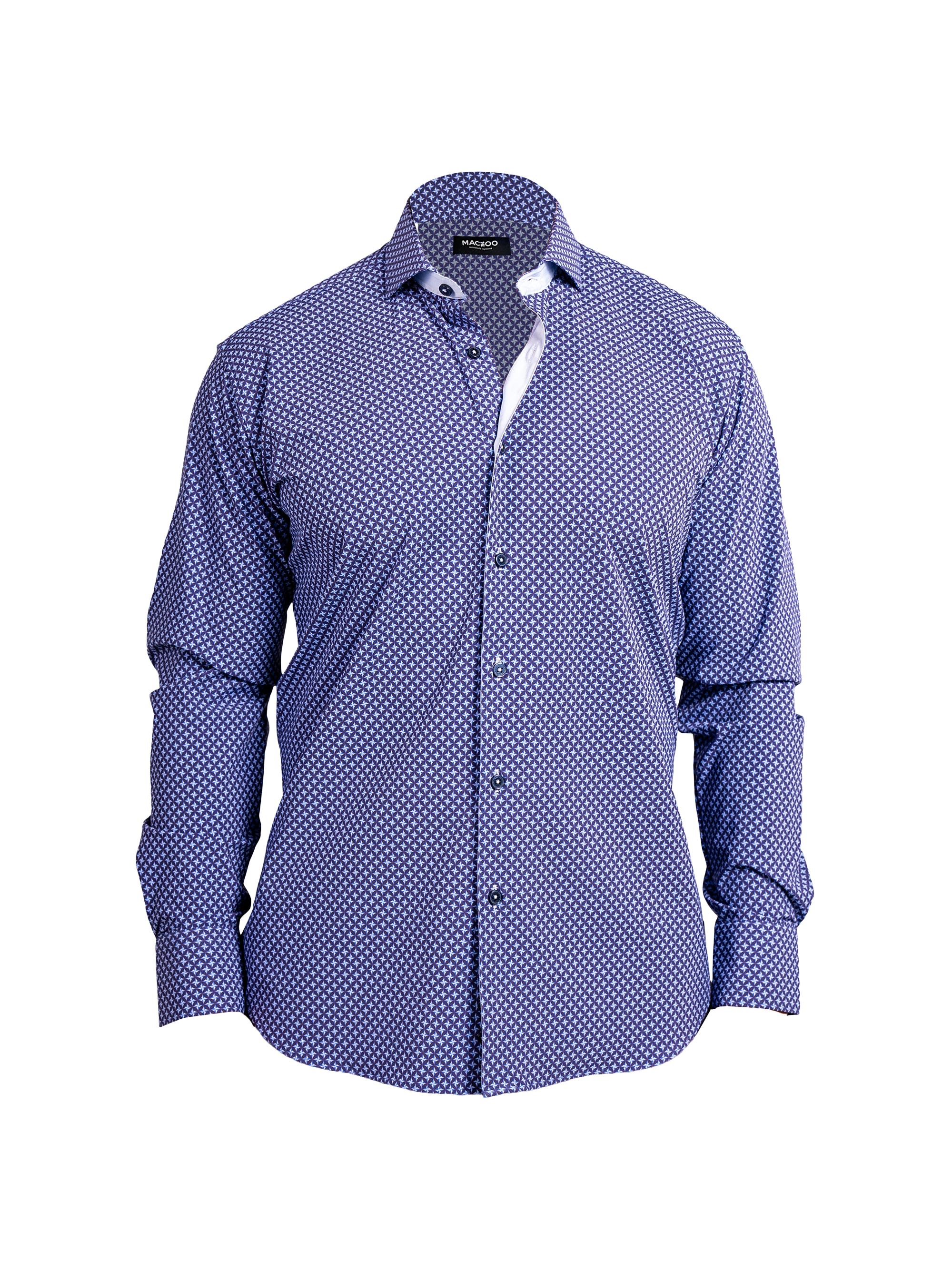 Maceoo Men's Einstein Stretch Ascension Shirt - Blue