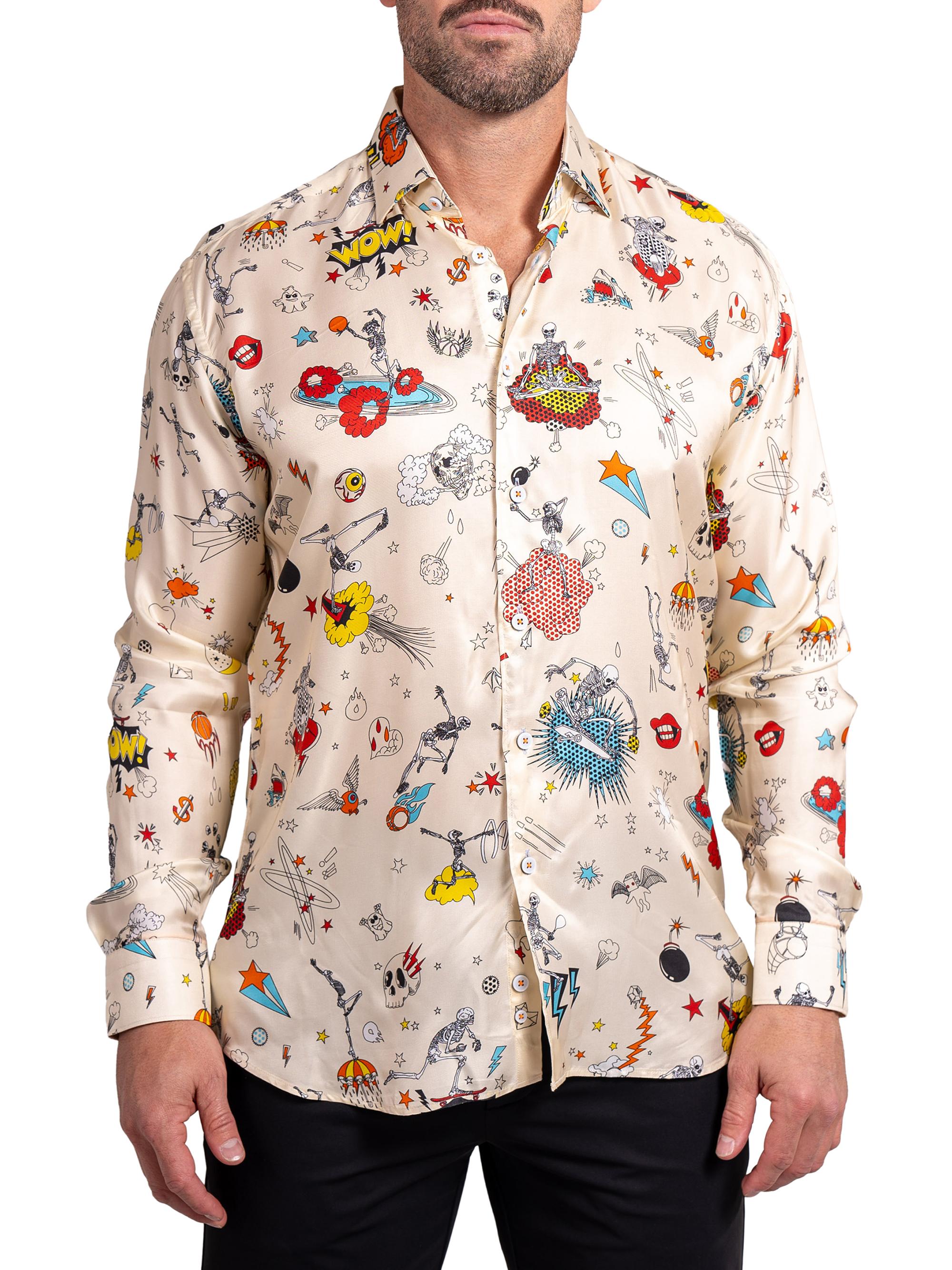 Maceoo Fibonacci Ascension Shirt - White | Vtir