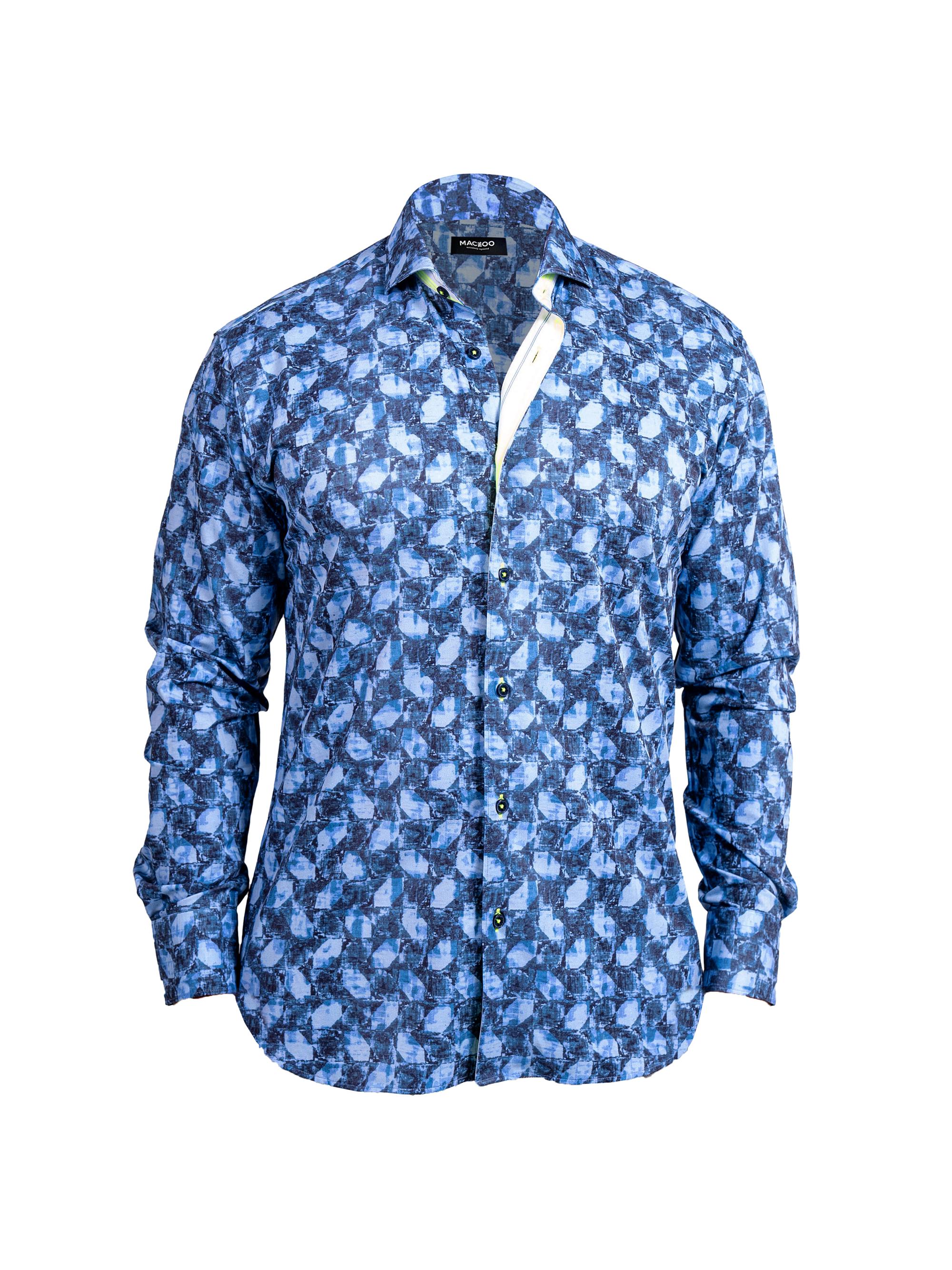 Maceoo Men's Einstein Stretch Ascension Shirt - Blue